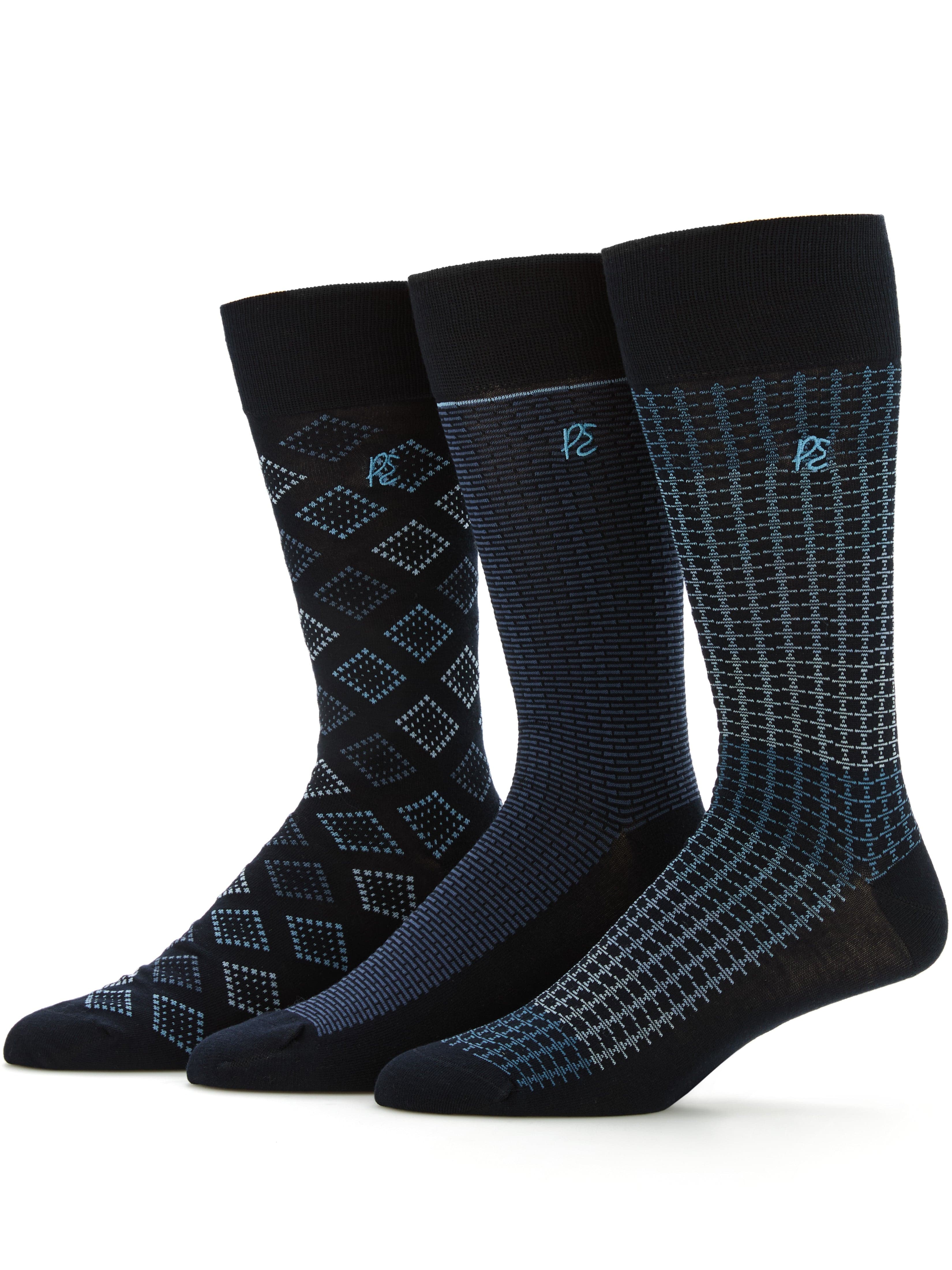 3-Pack Patterned Crew Socks - Image 3