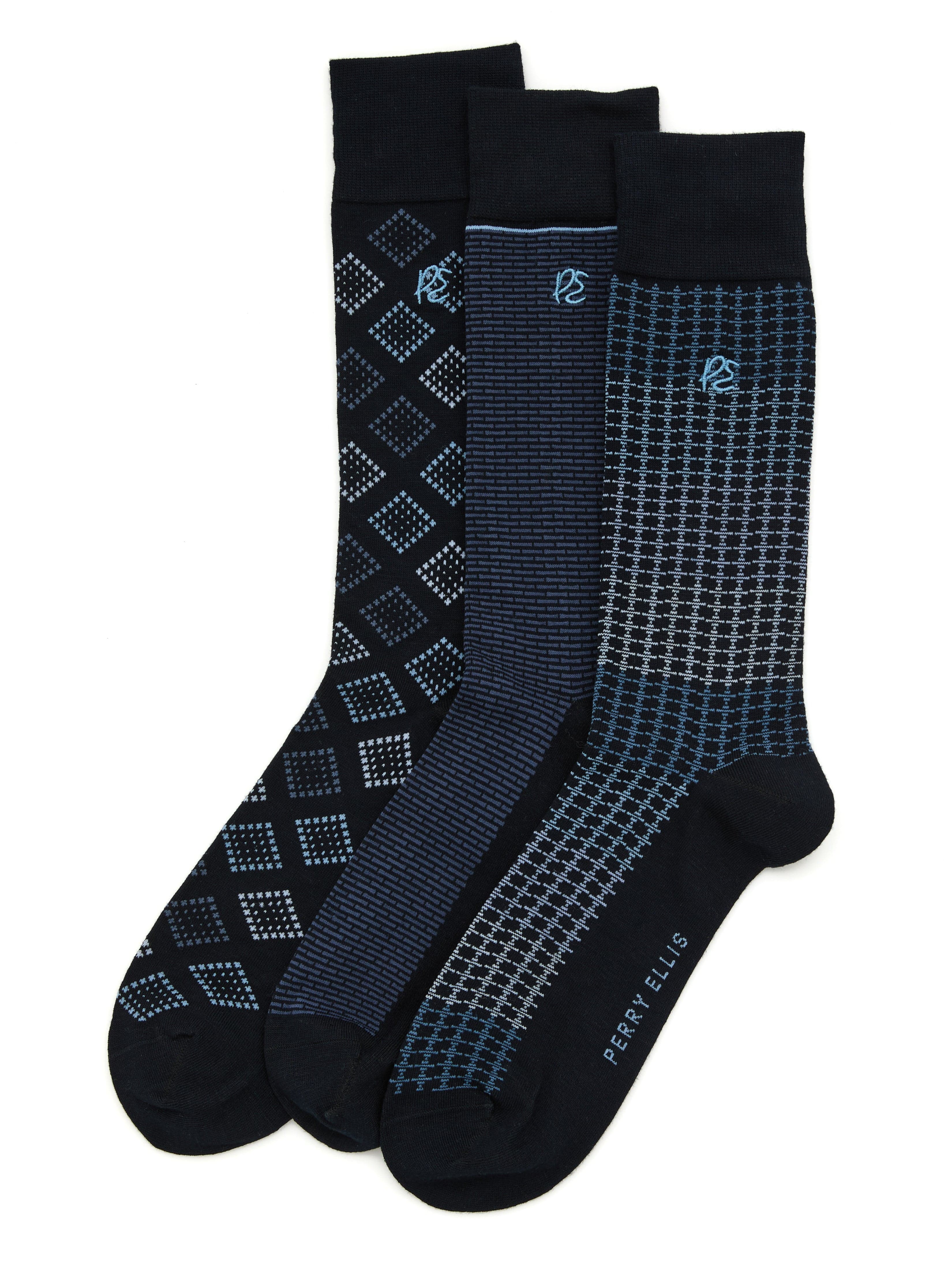3-Pack Patterned Crew Socks - Image 4