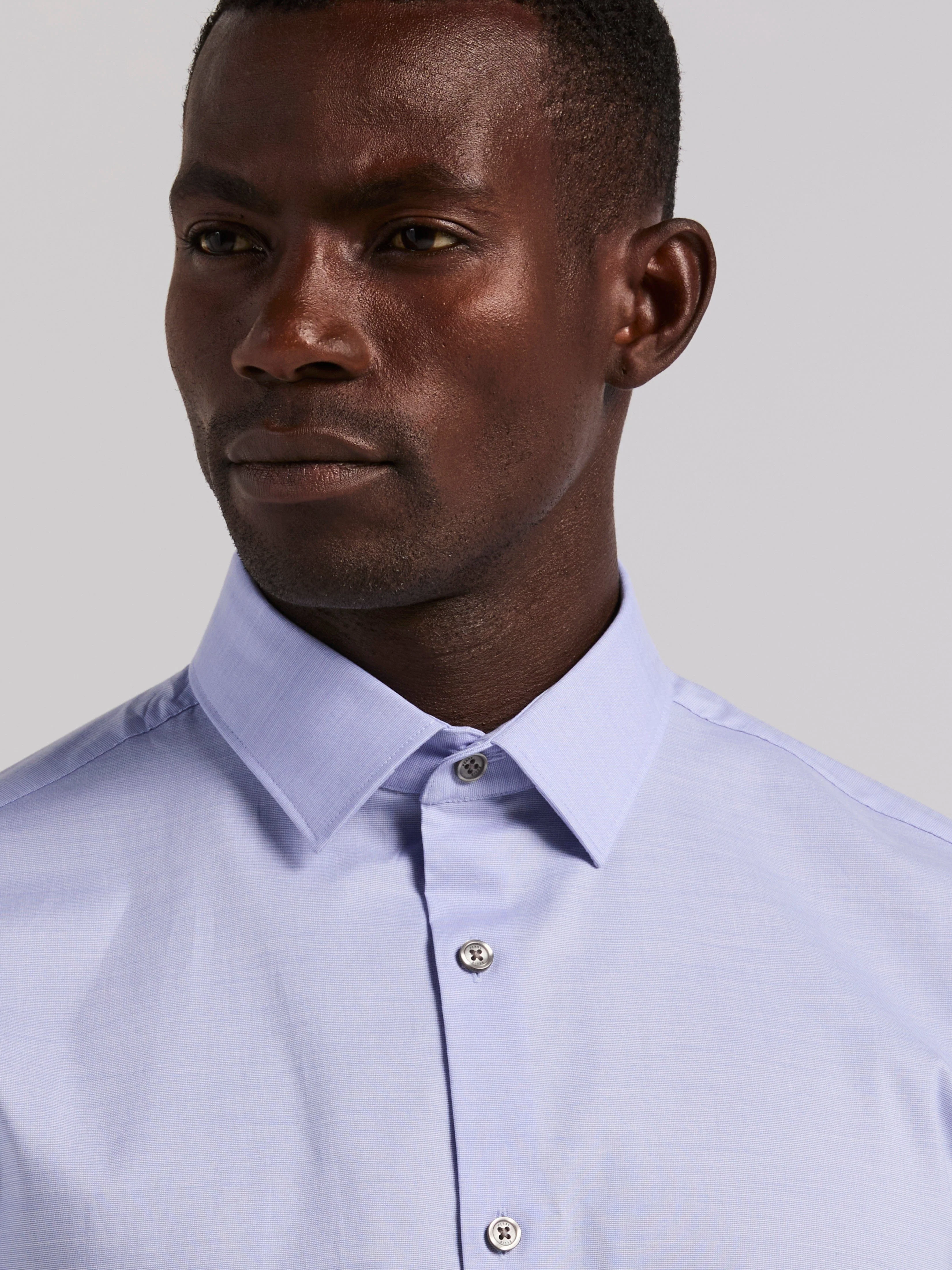 Cotton Blend Slim Fit Dress Shirt - Image 3