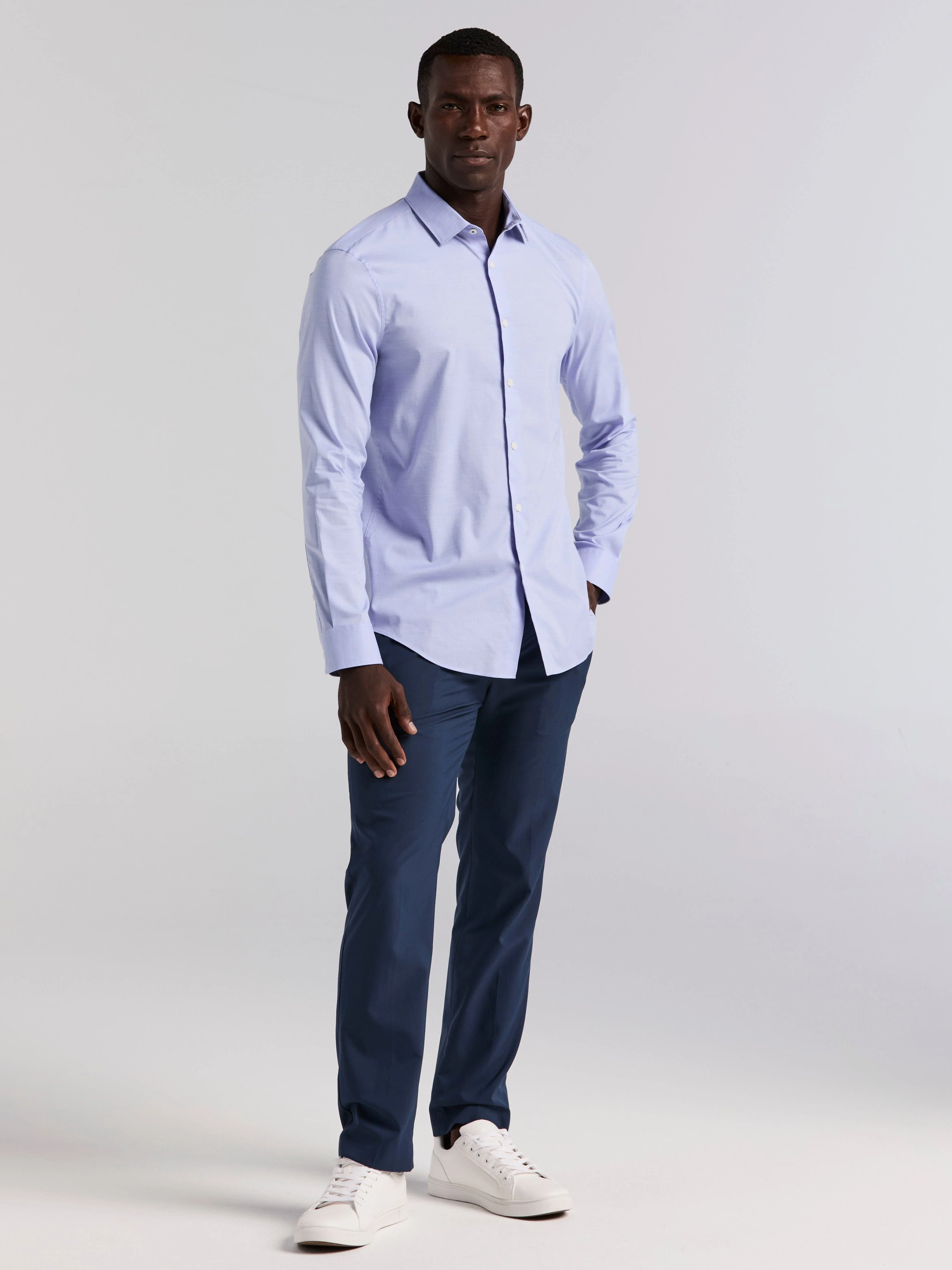 Dobby Cotton Stretch Slim Fit Shirt - Image 8
