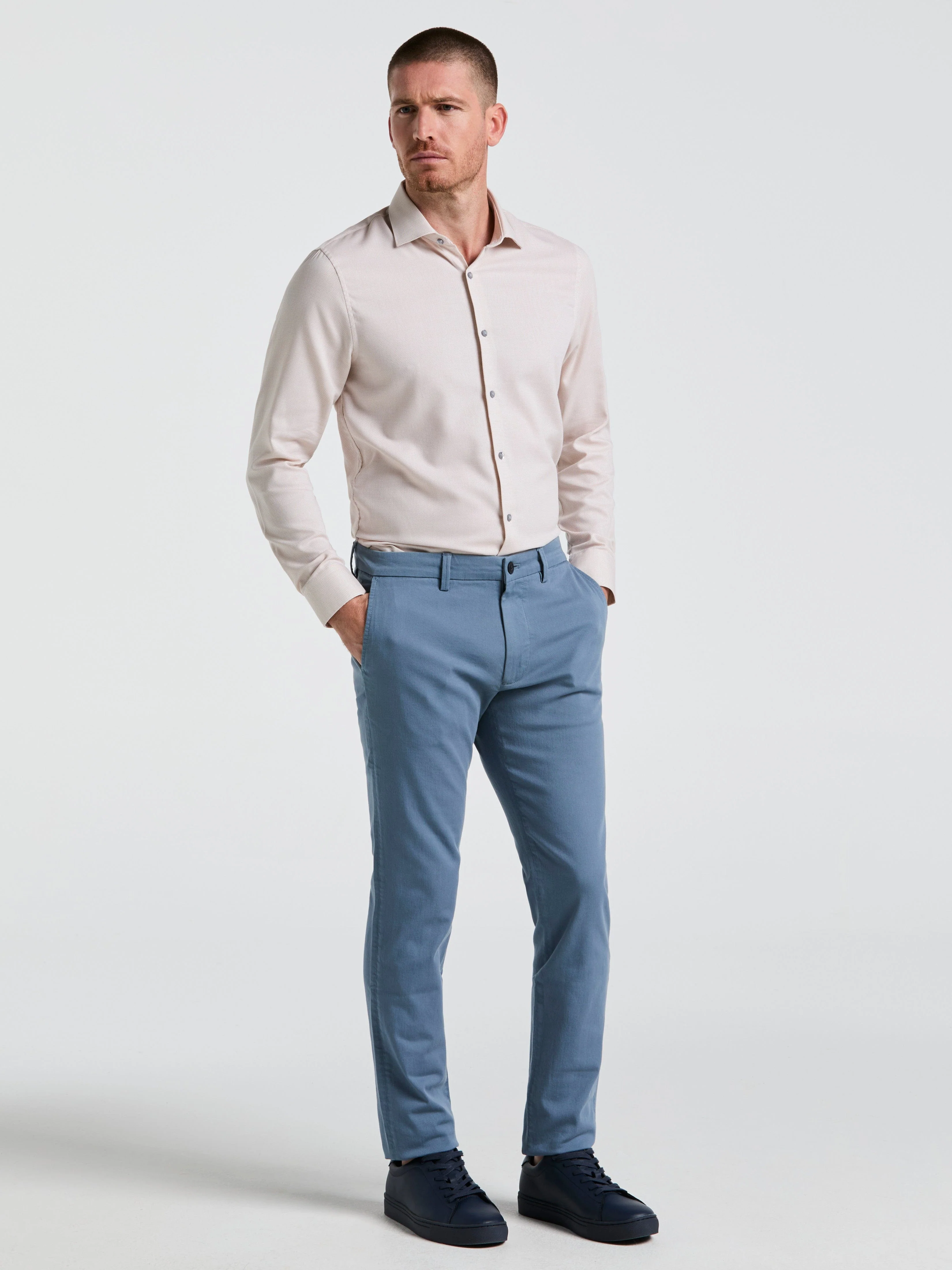 Dobby Micro Print Dress Shirt - Image 4