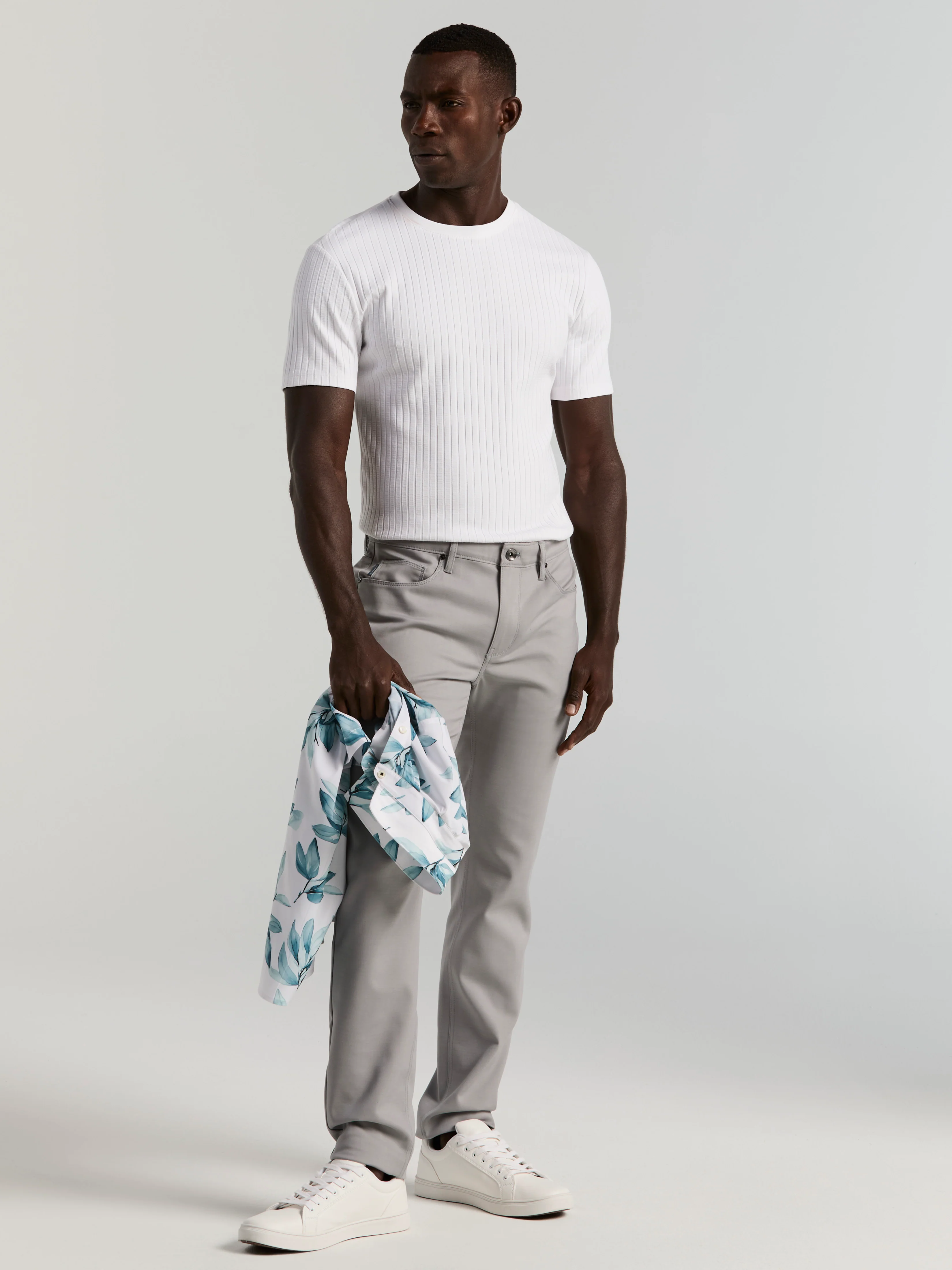 Slim Fit Double Cloth 5-Pocket Pants - Image 10