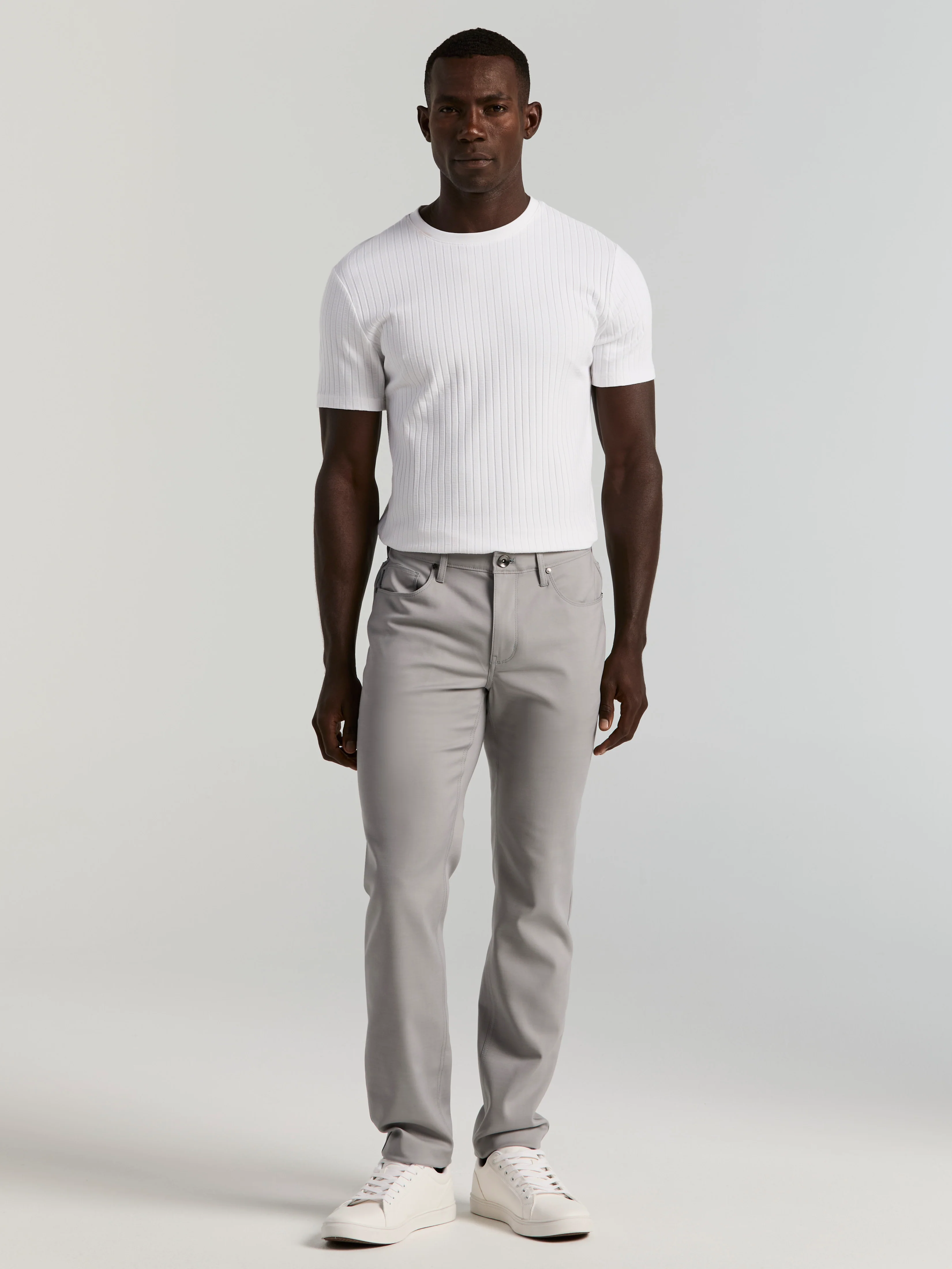 Slim Fit Double Cloth 5-Pocket Pants - Image 7