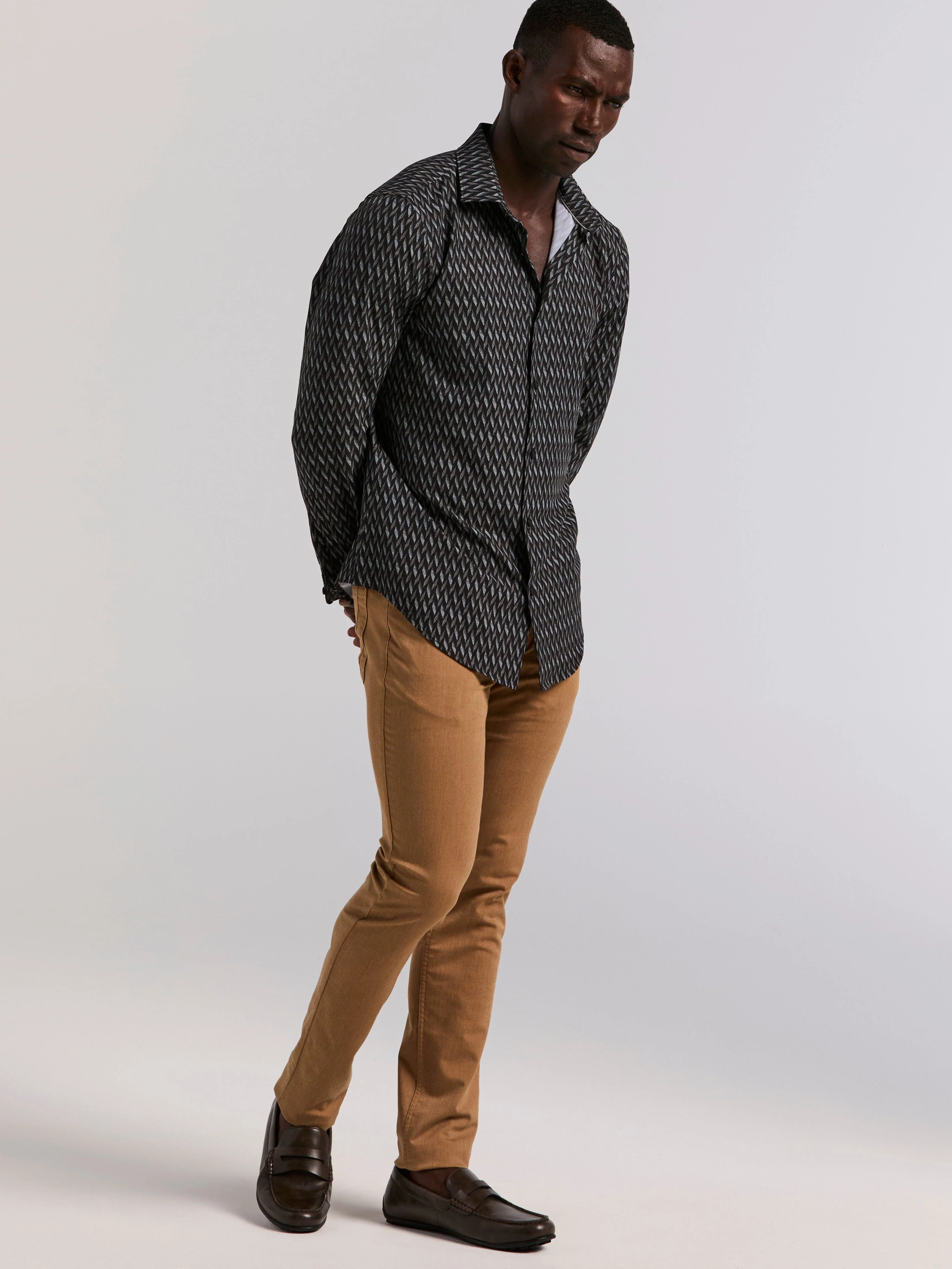 Slim Fit Geo Print Shirt - Image 5
