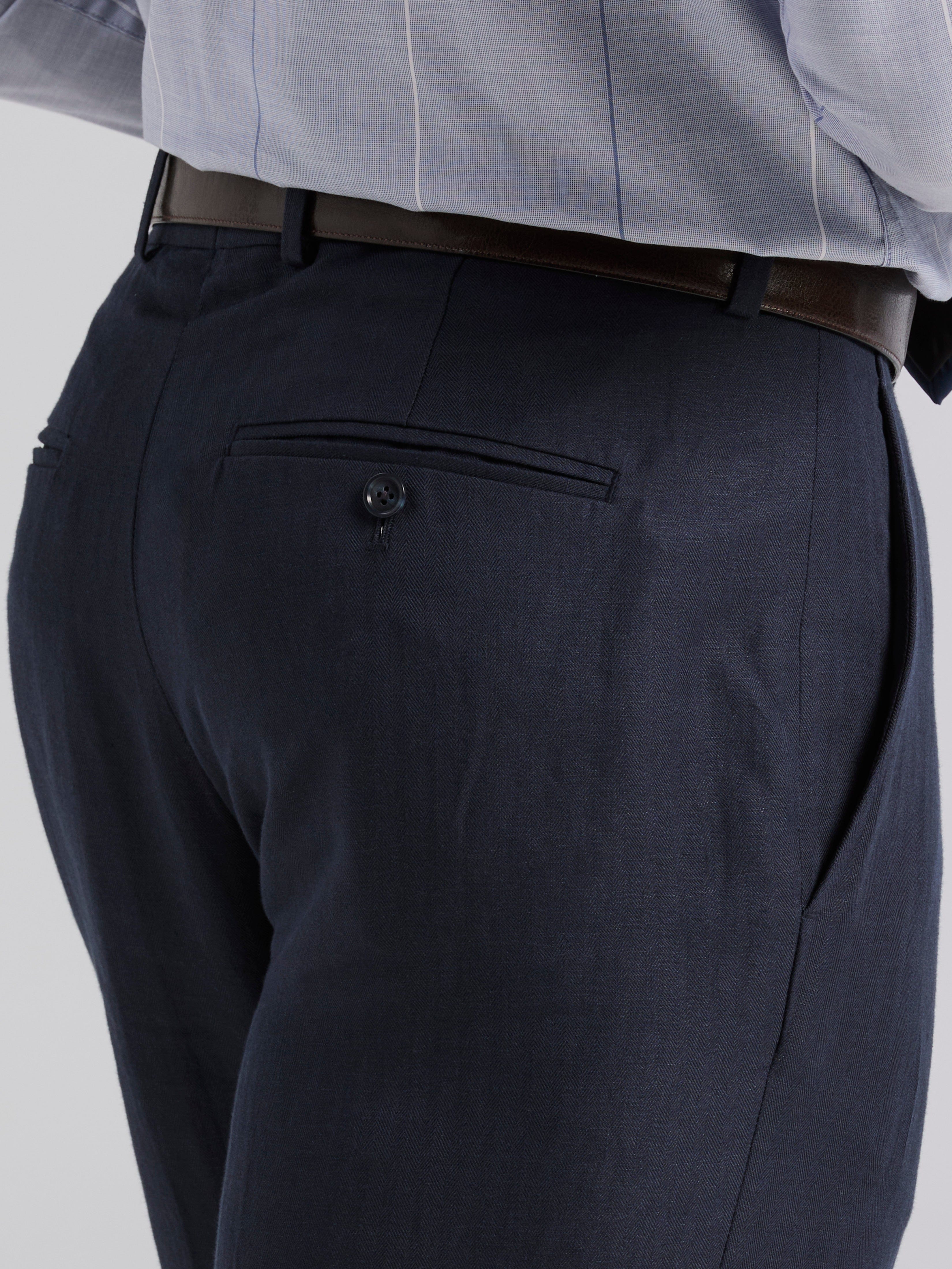 Linen Blend Herringbone Suit Pant - Image 3