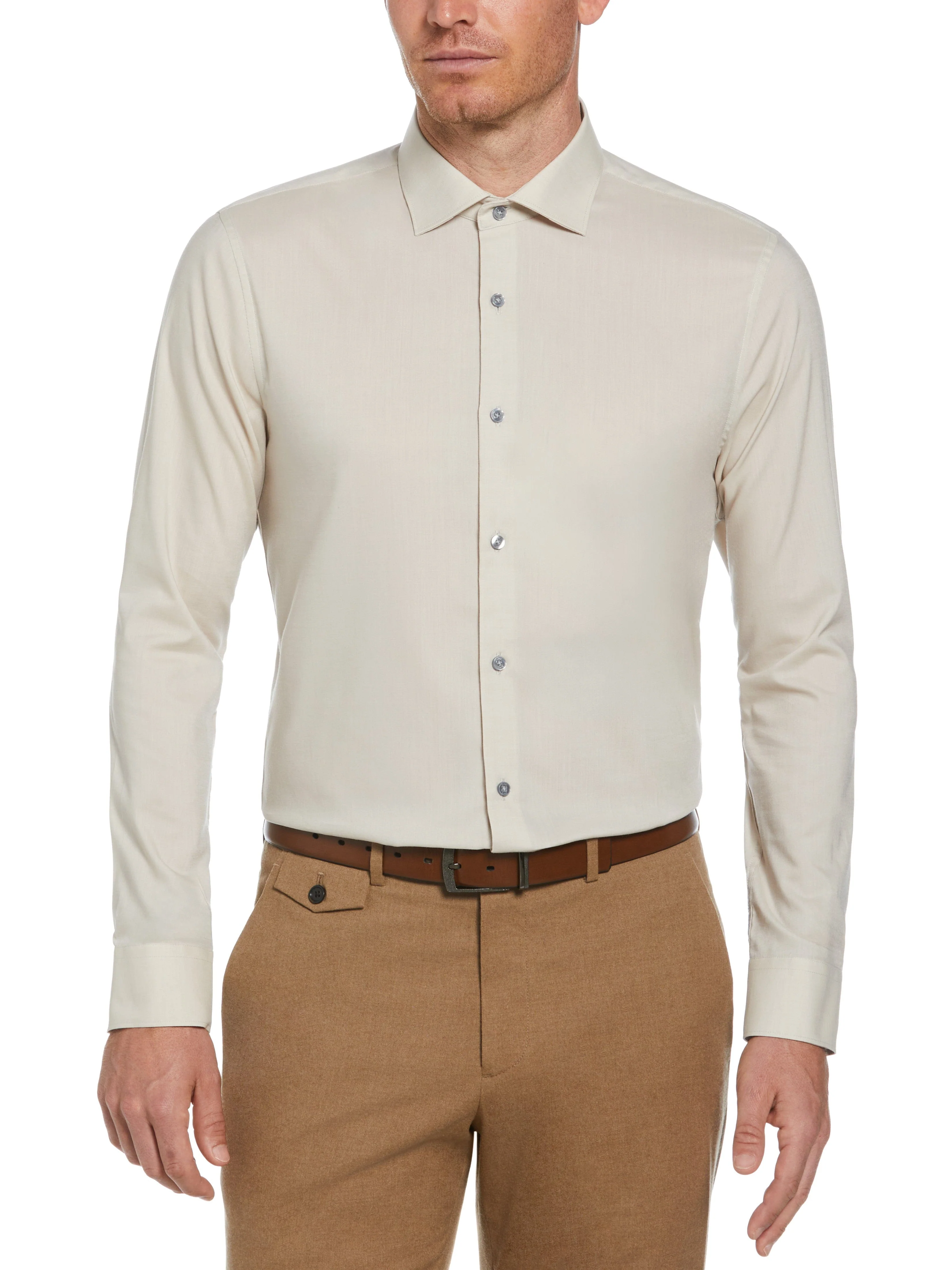 Slim Fit Luxe Button-Down TENCEL™ Twill Dress Shirt - Image 4