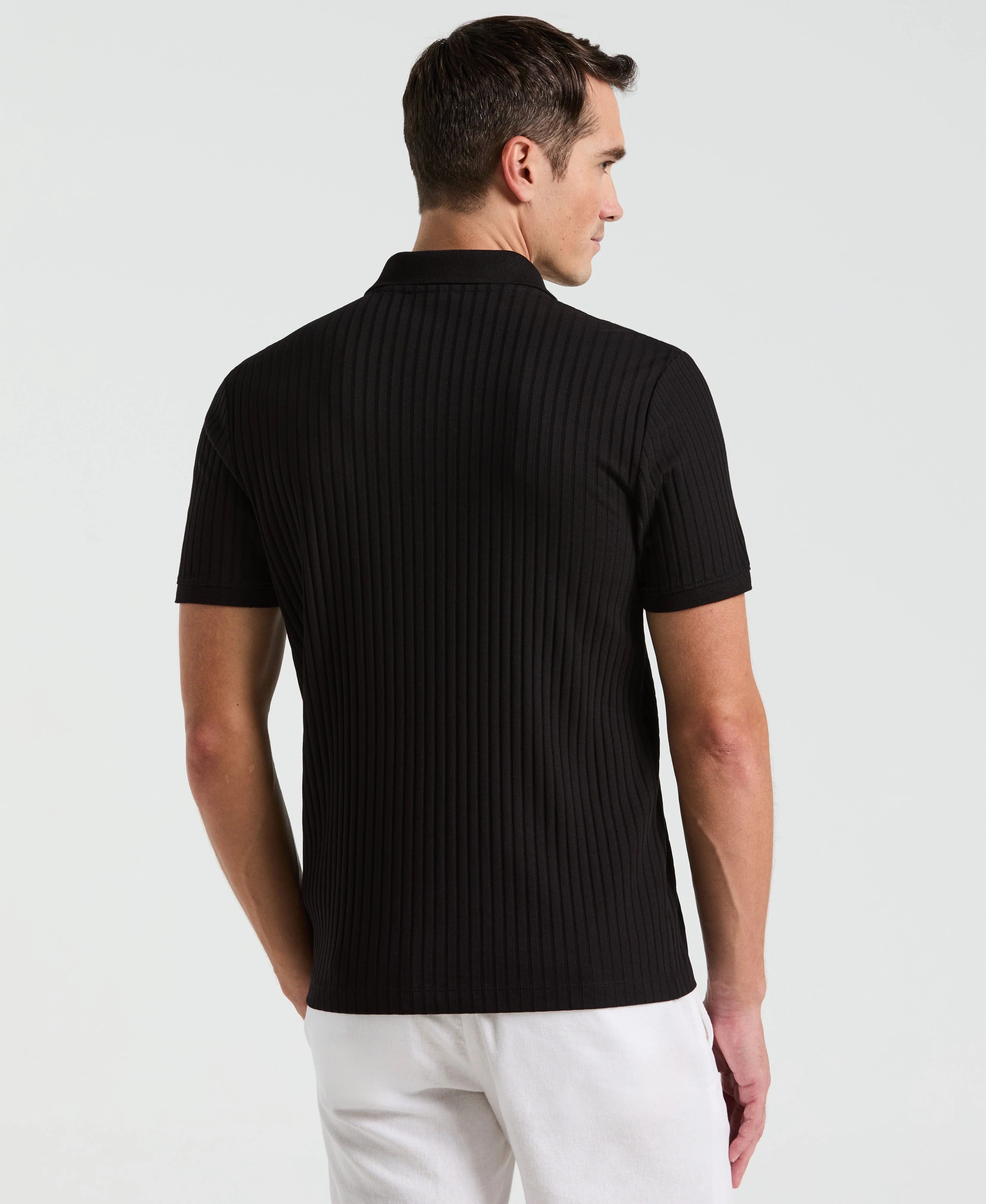 Quarter Zip Ribbed Polo - Image 12