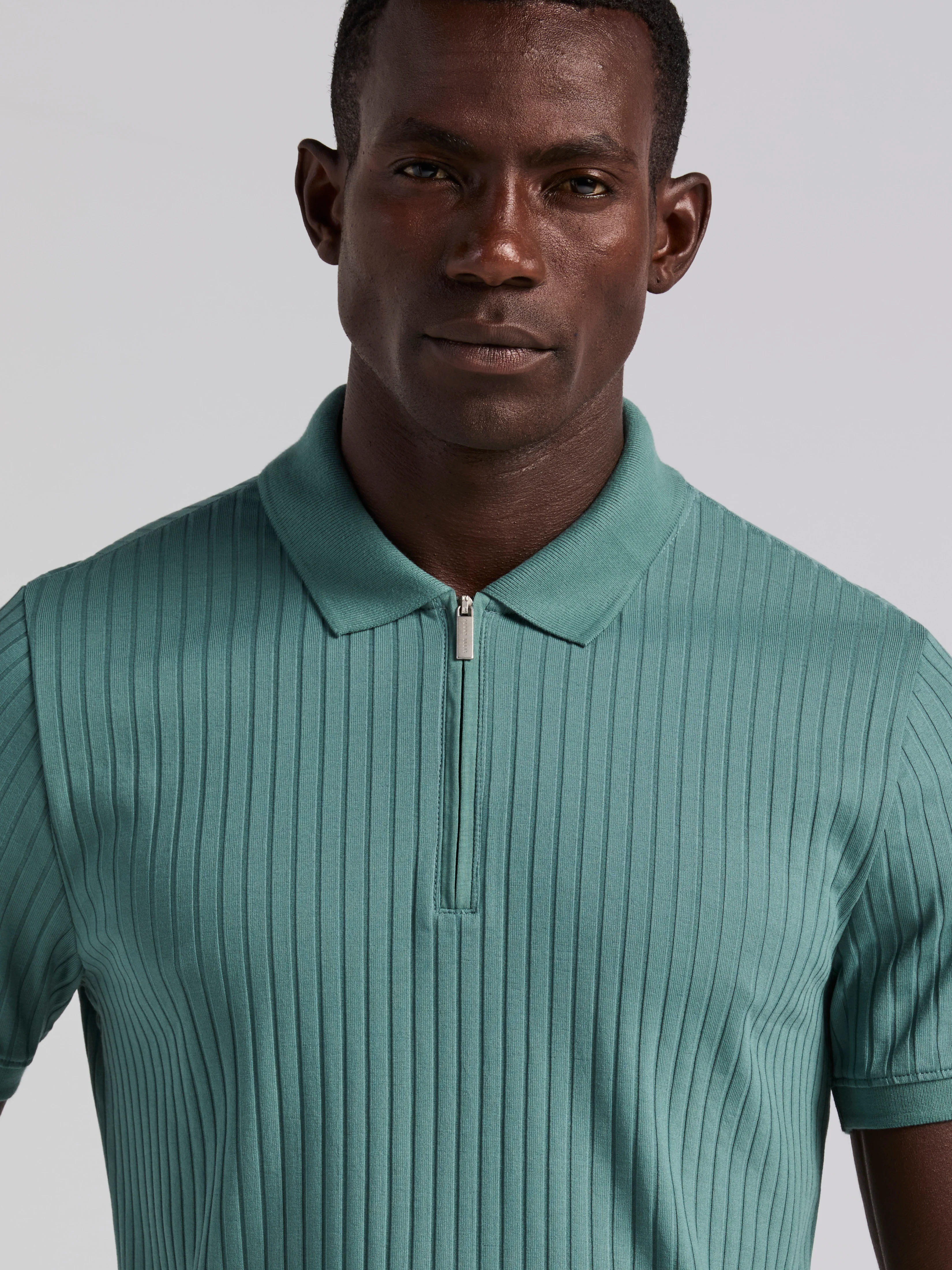 Quarter Zip Ribbed Polo - Image 16