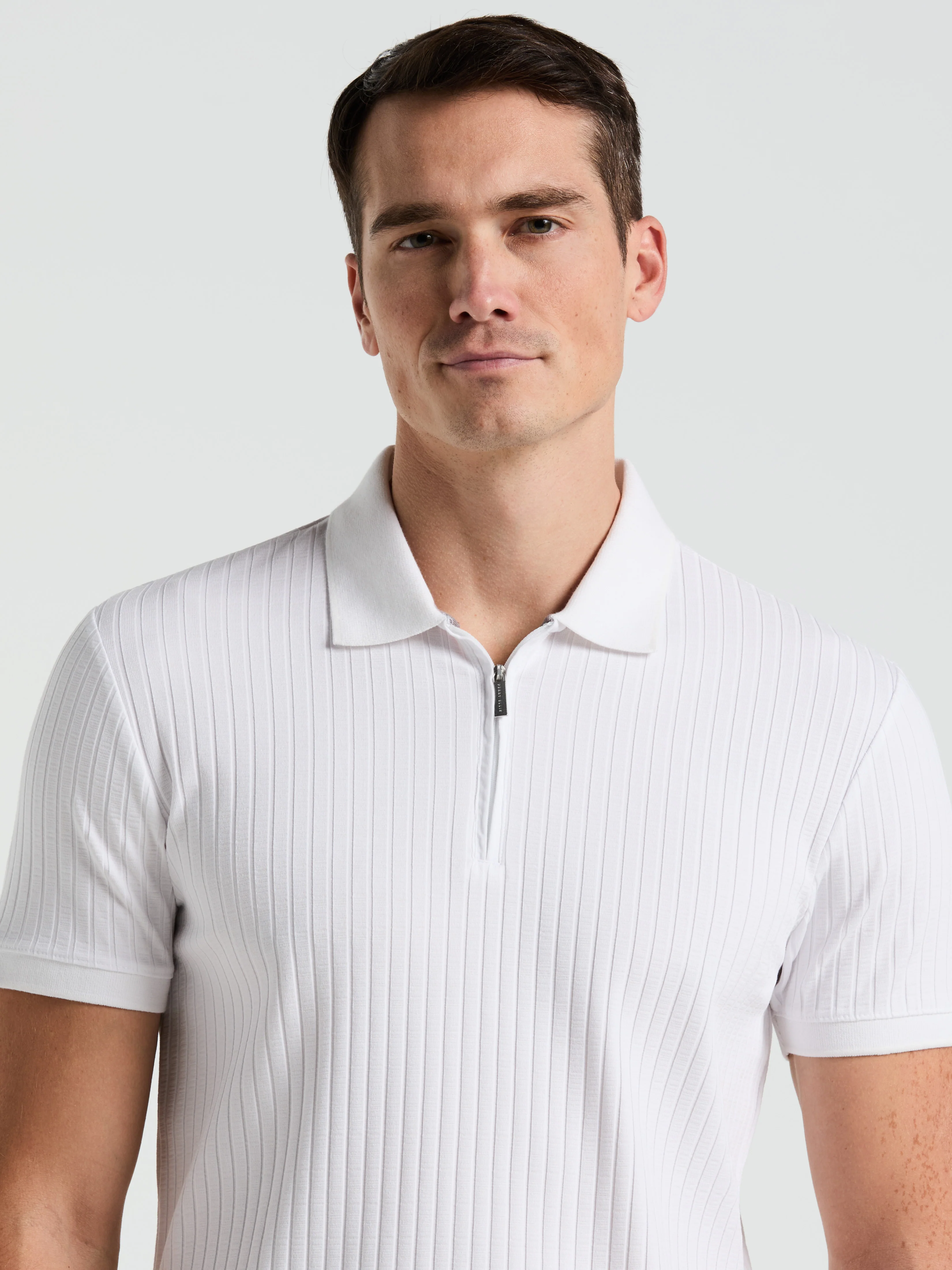 Quarter Zip Ribbed Polo - Image 26
