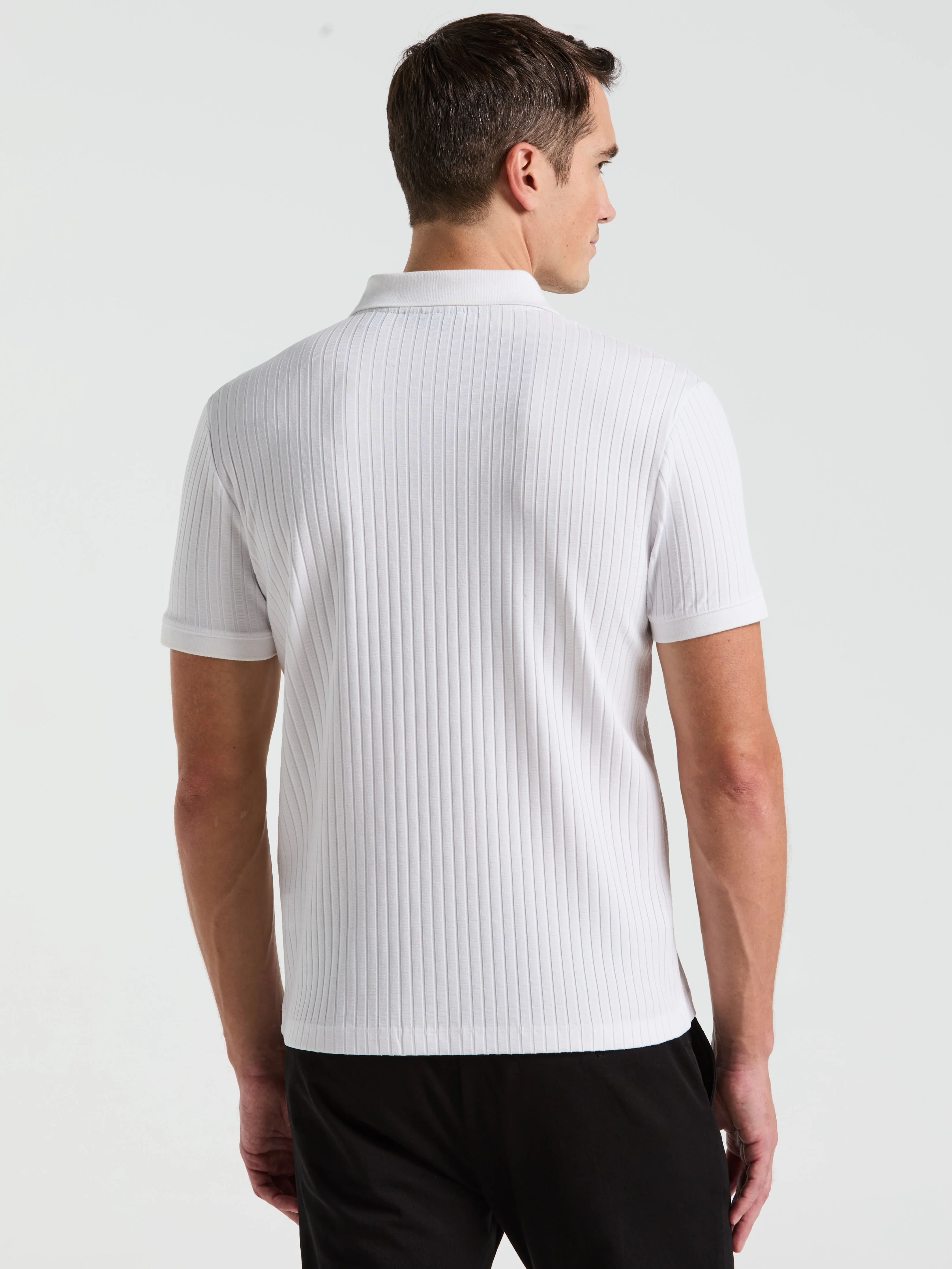 Quarter Zip Ribbed Polo - Image 27