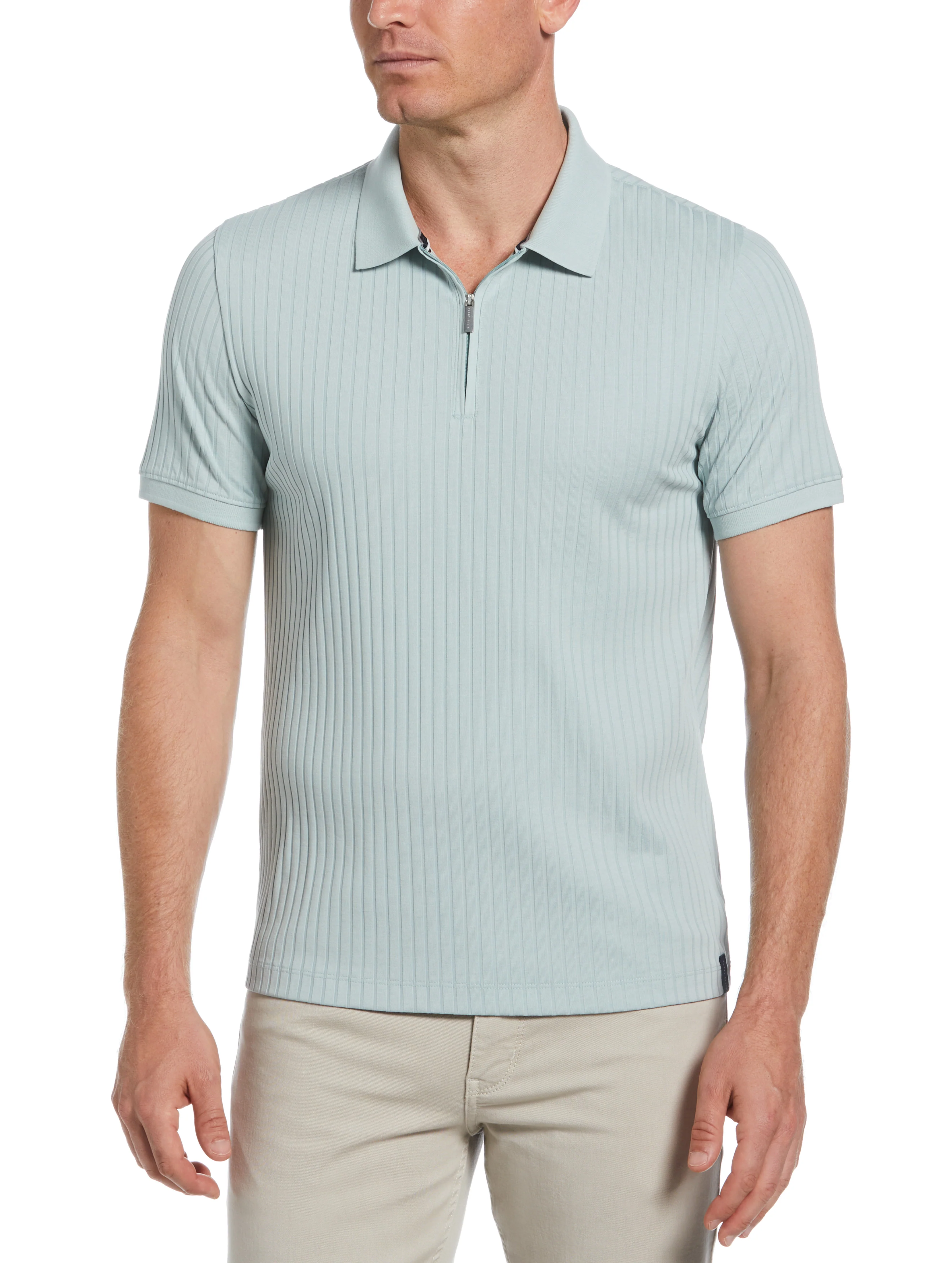 Quarter Zip Ribbed Polo - Image 33
