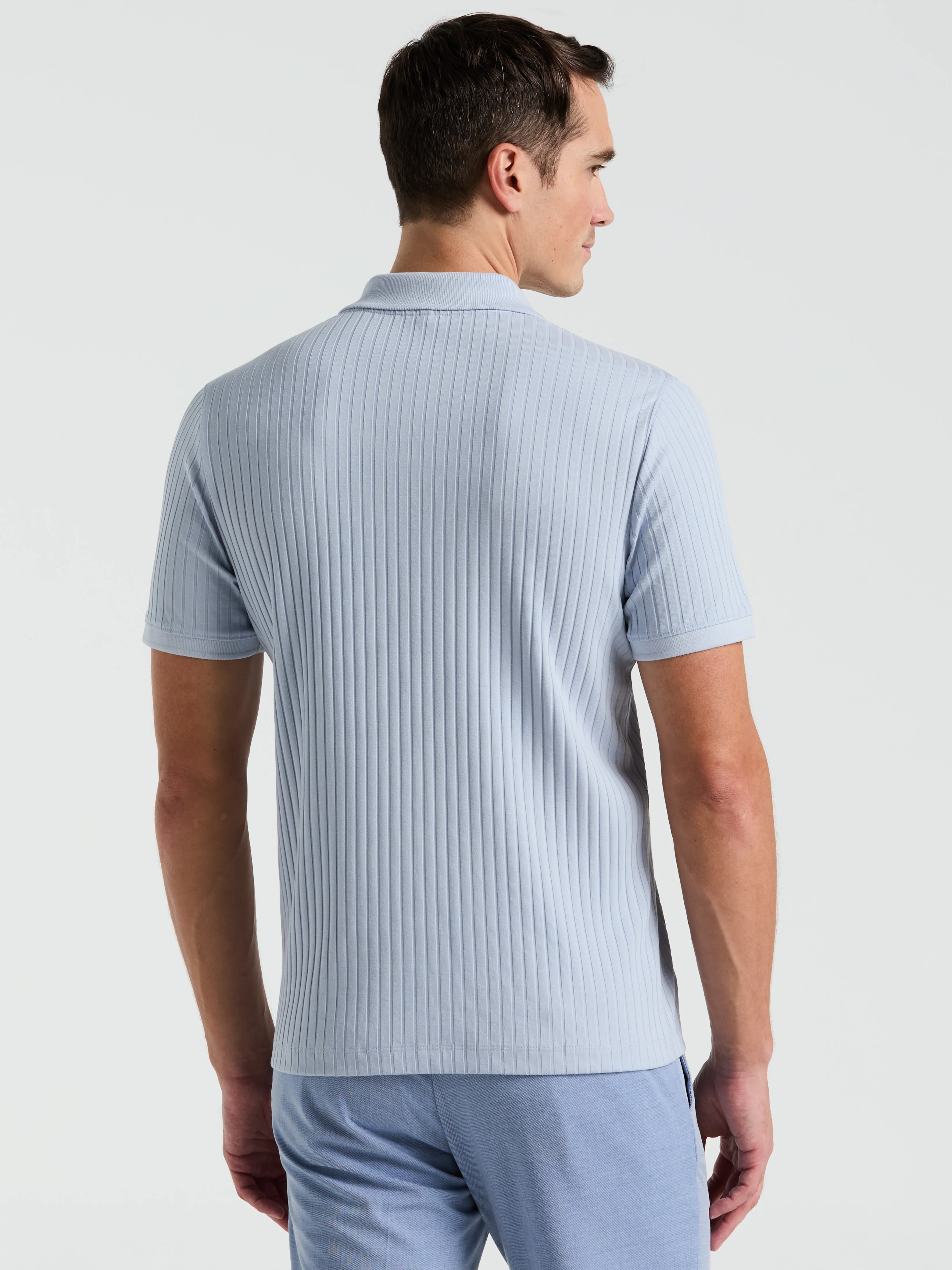 Quarter Zip Ribbed Polo - Image 37