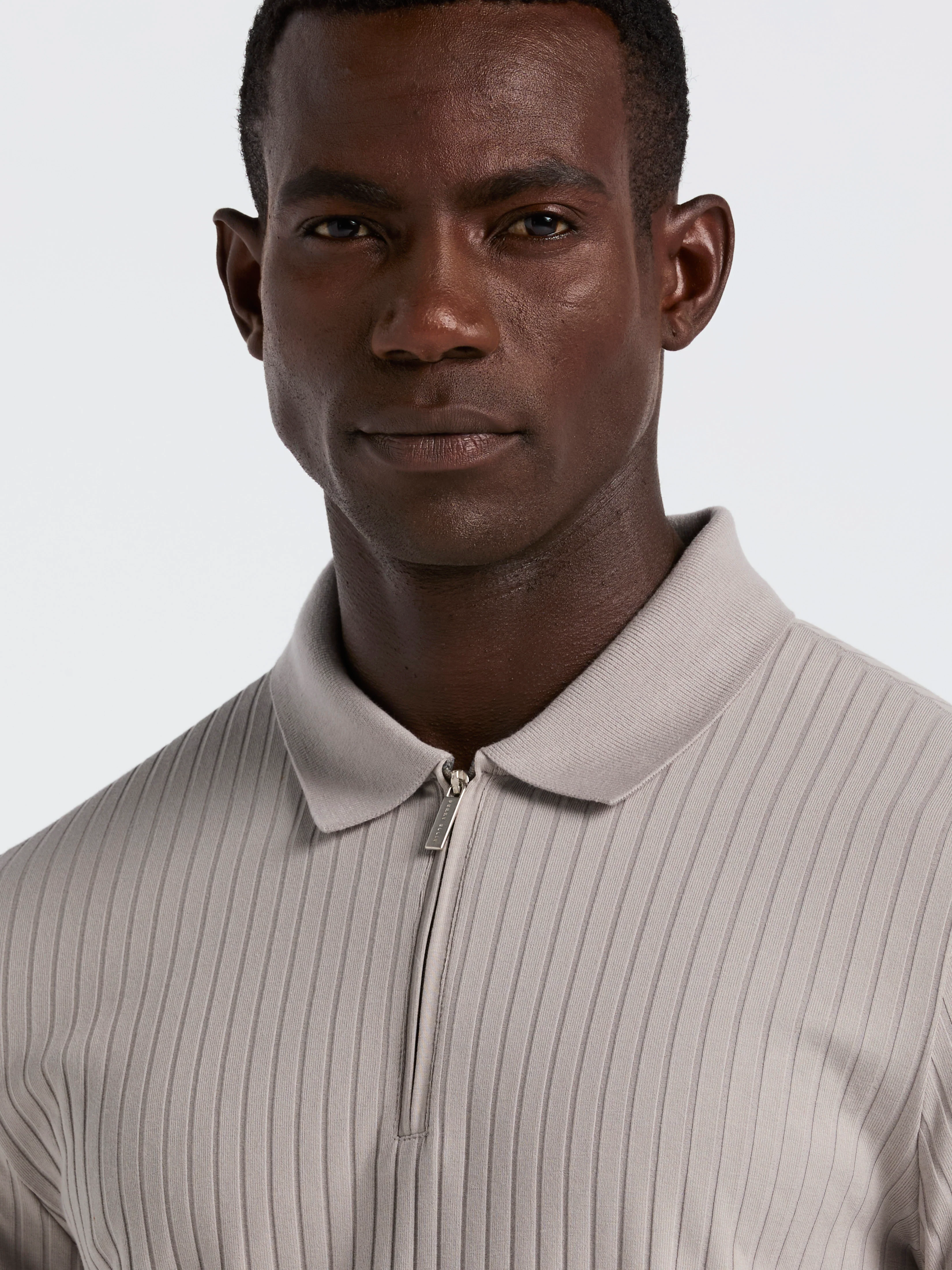 Quarter Zip Ribbed Polo - Image 44