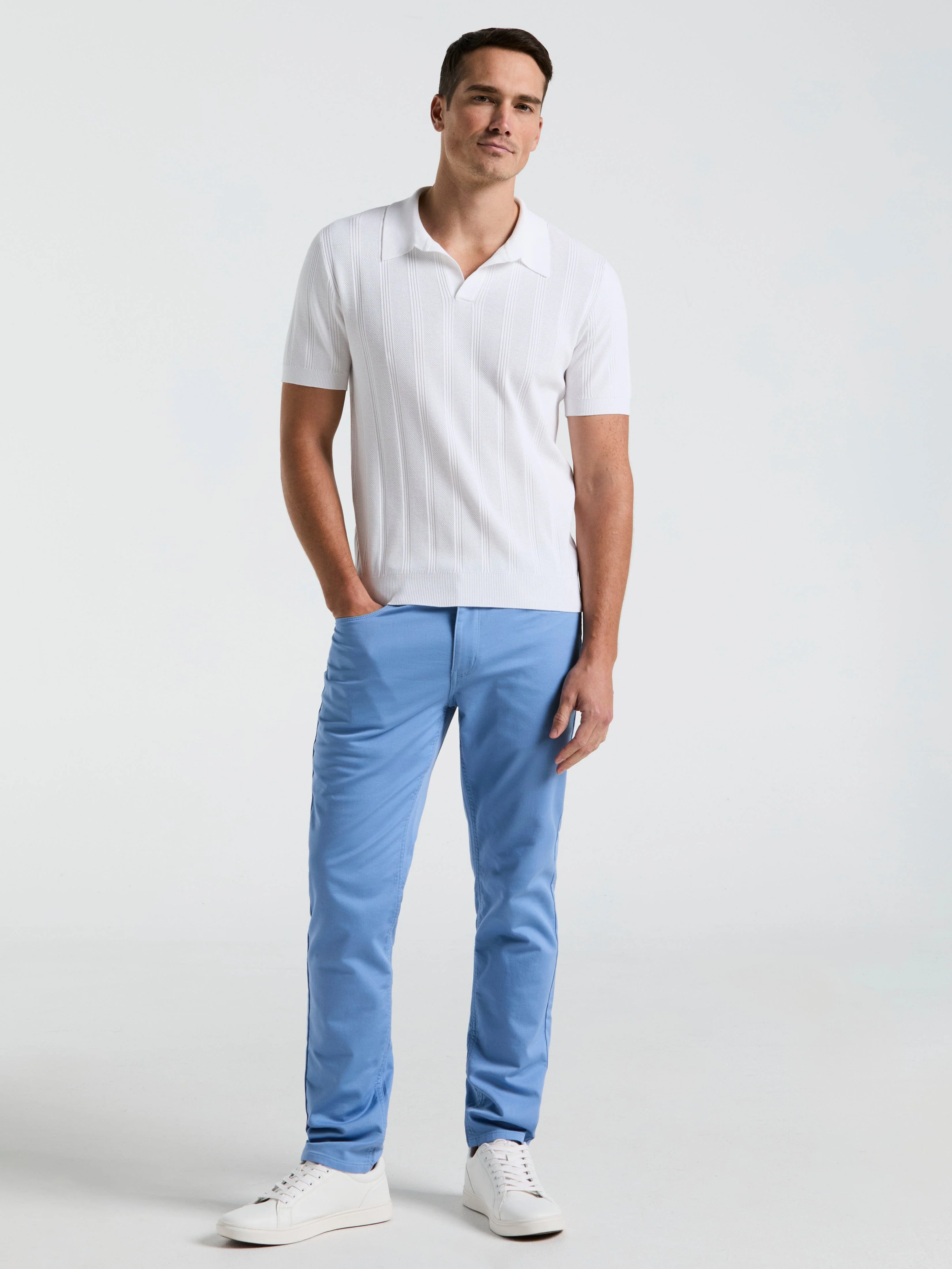 Mesh Stripe Sweater Polo - Image 11