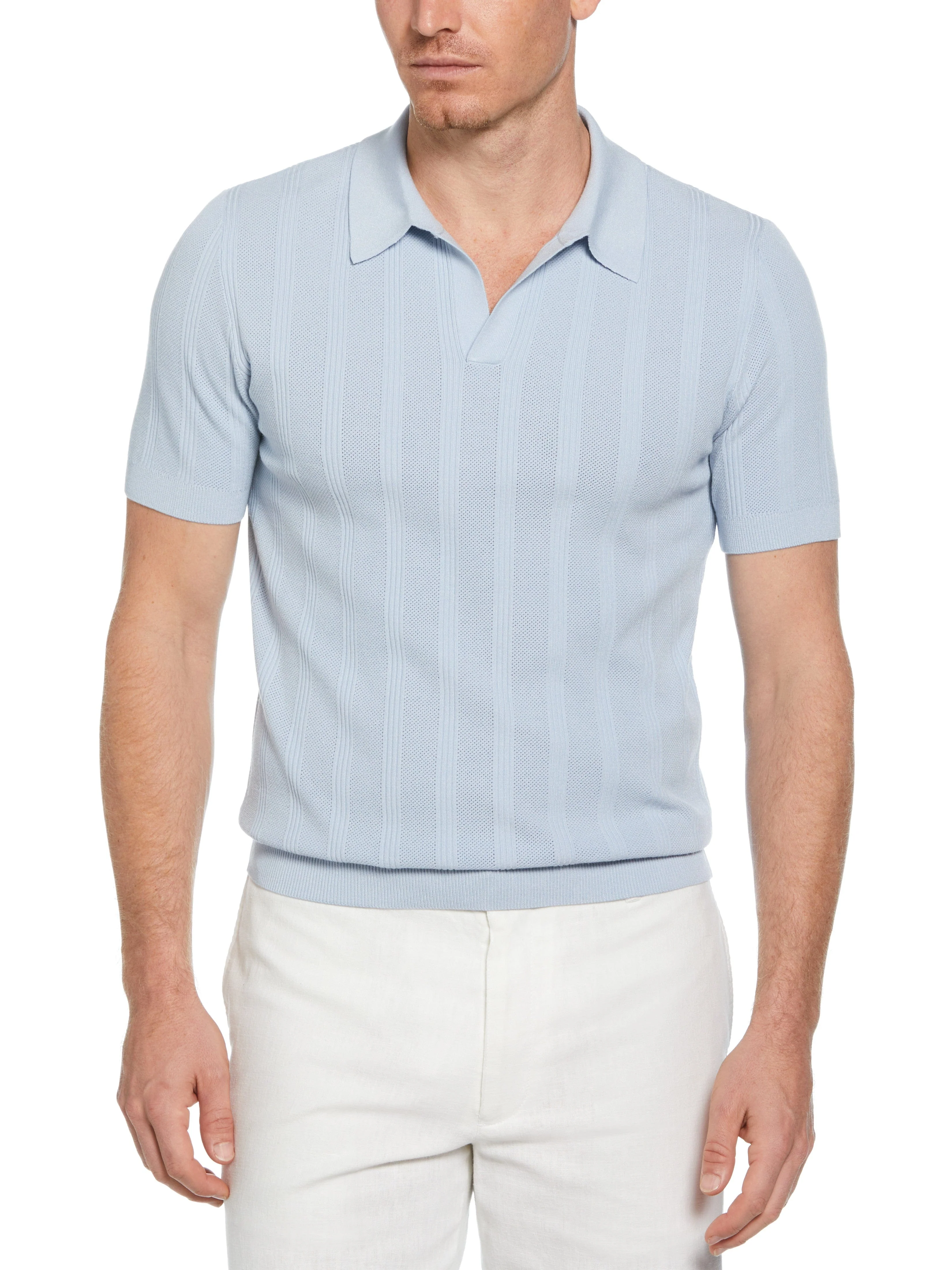 Mesh Stripe Sweater Polo - Image 12