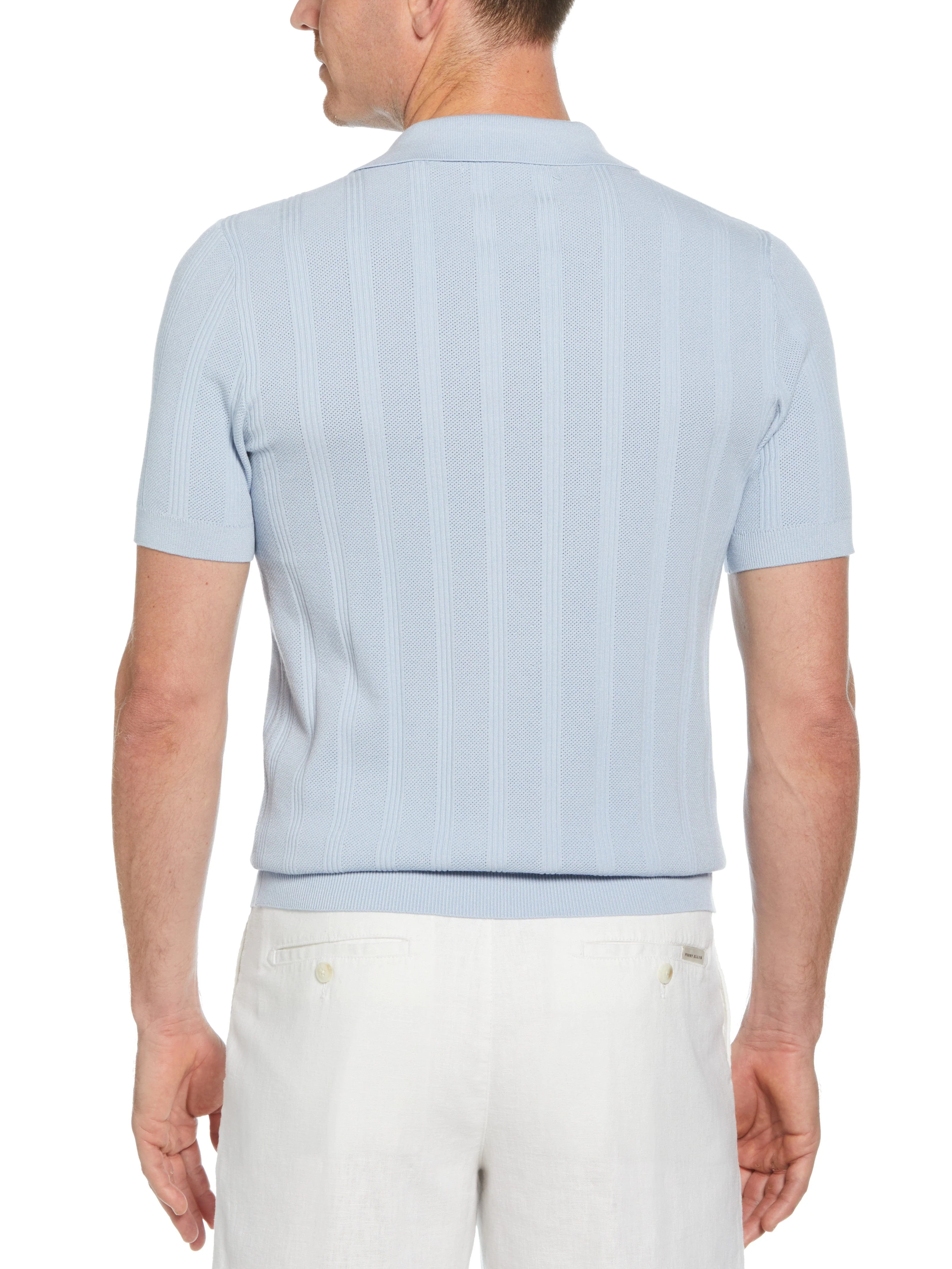 Mesh Stripe Sweater Polo - Image 13