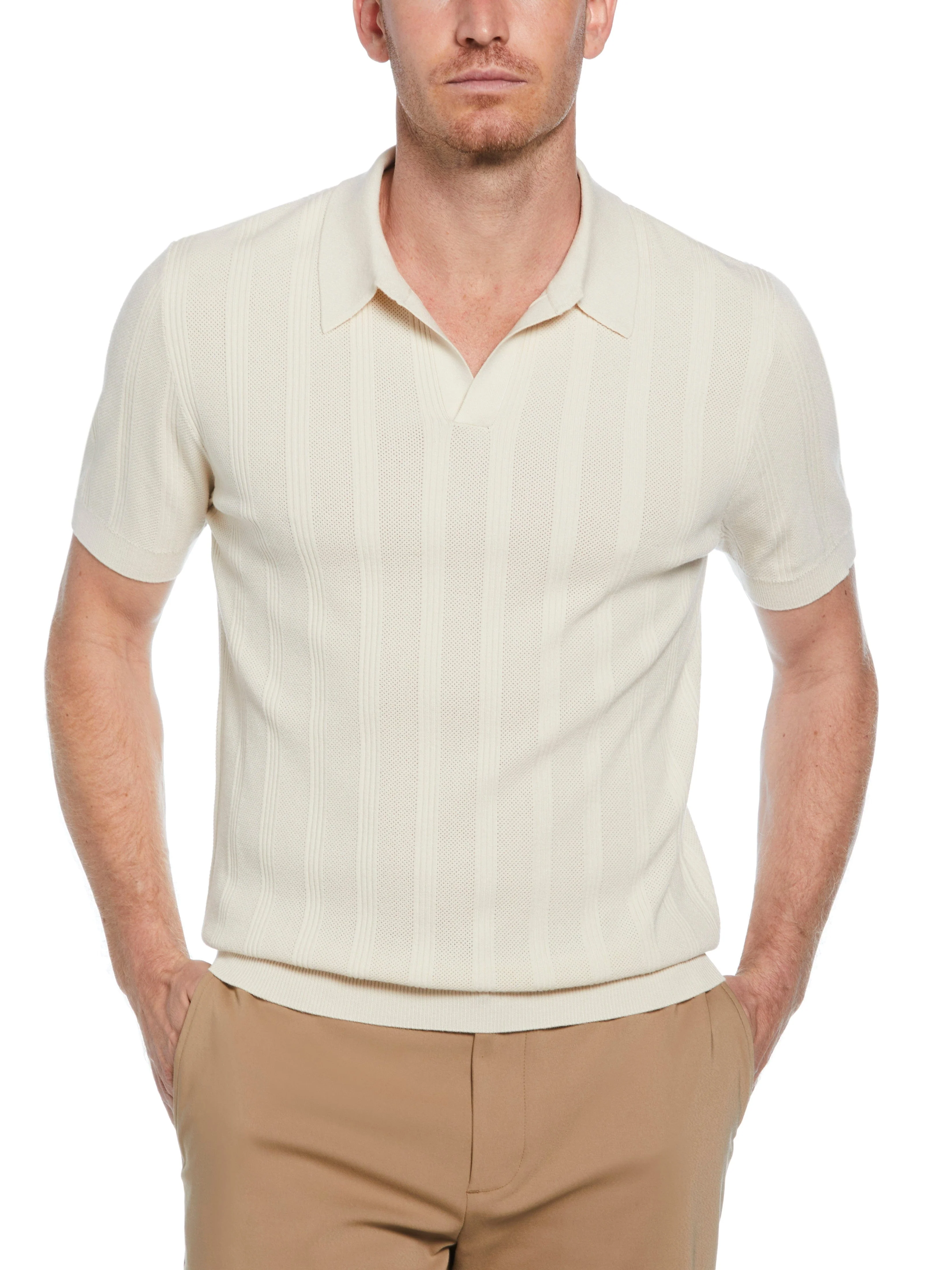 Mesh Stripe Sweater Polo - Image 15