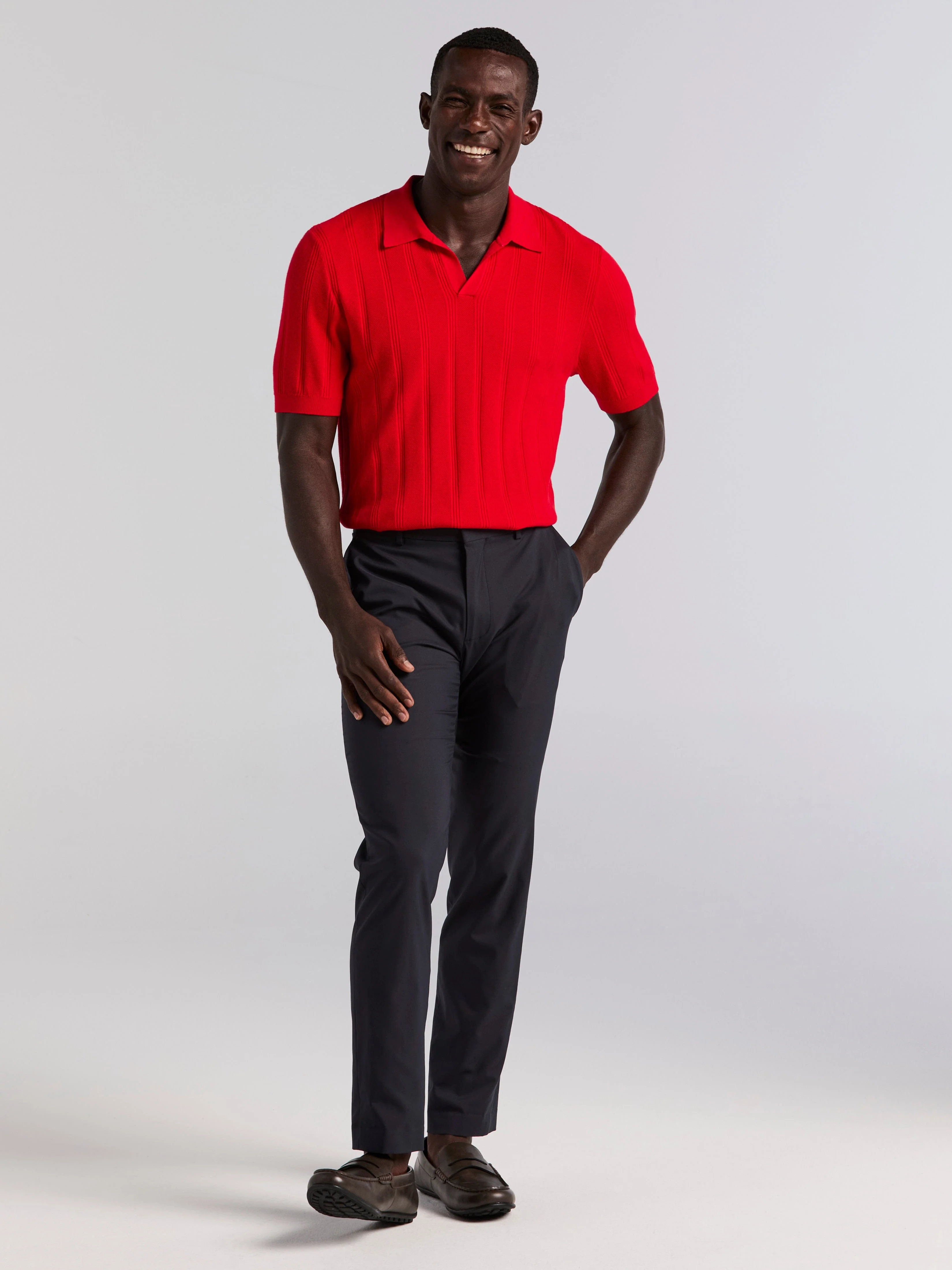 Mesh Stripe Sweater Polo - Image 22