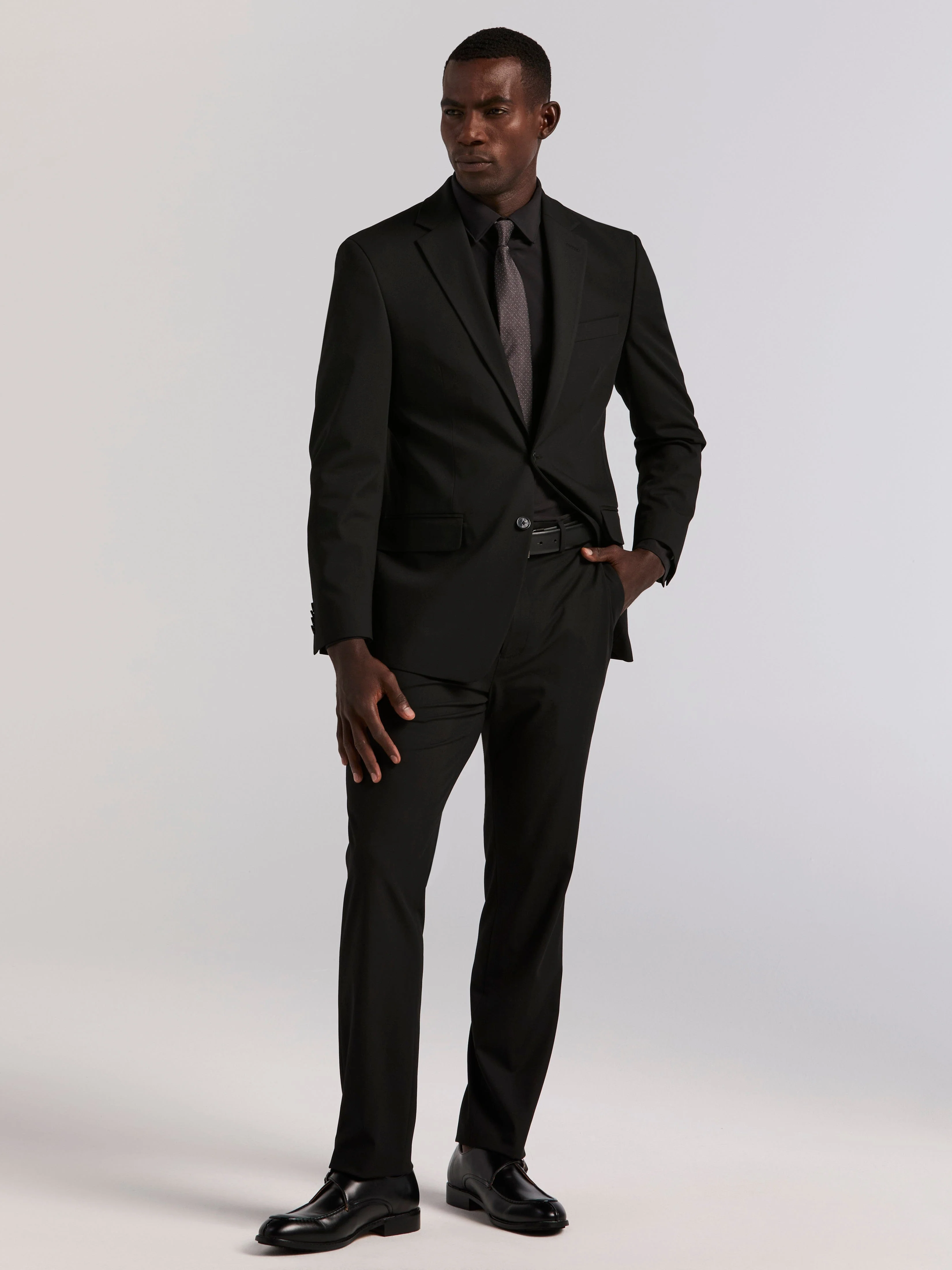 Slim Fit Gabardine Suit Jacket - Image 4