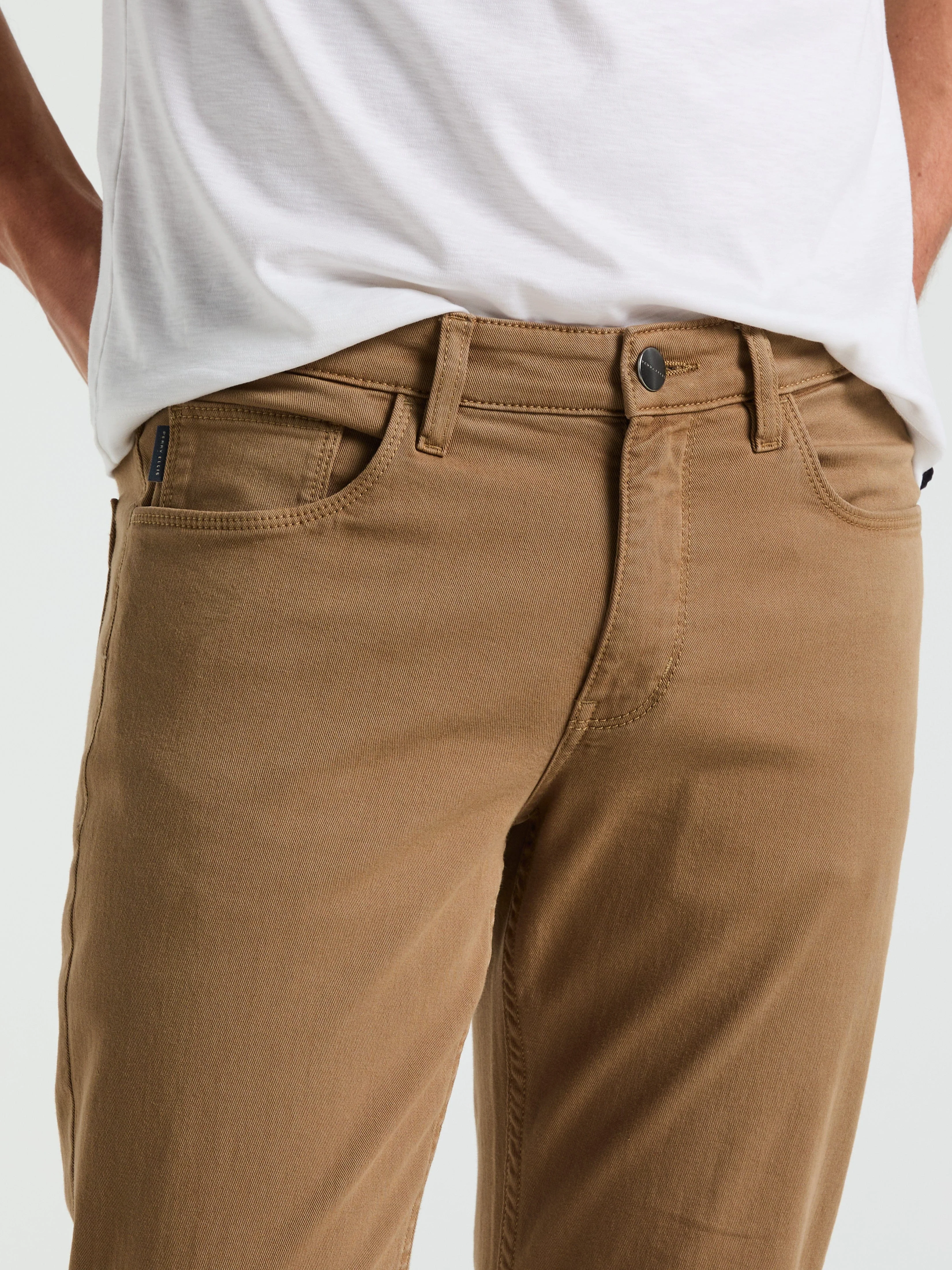 Slim Fit Dyed Solid Twill Five Pocket Pant - Image 10