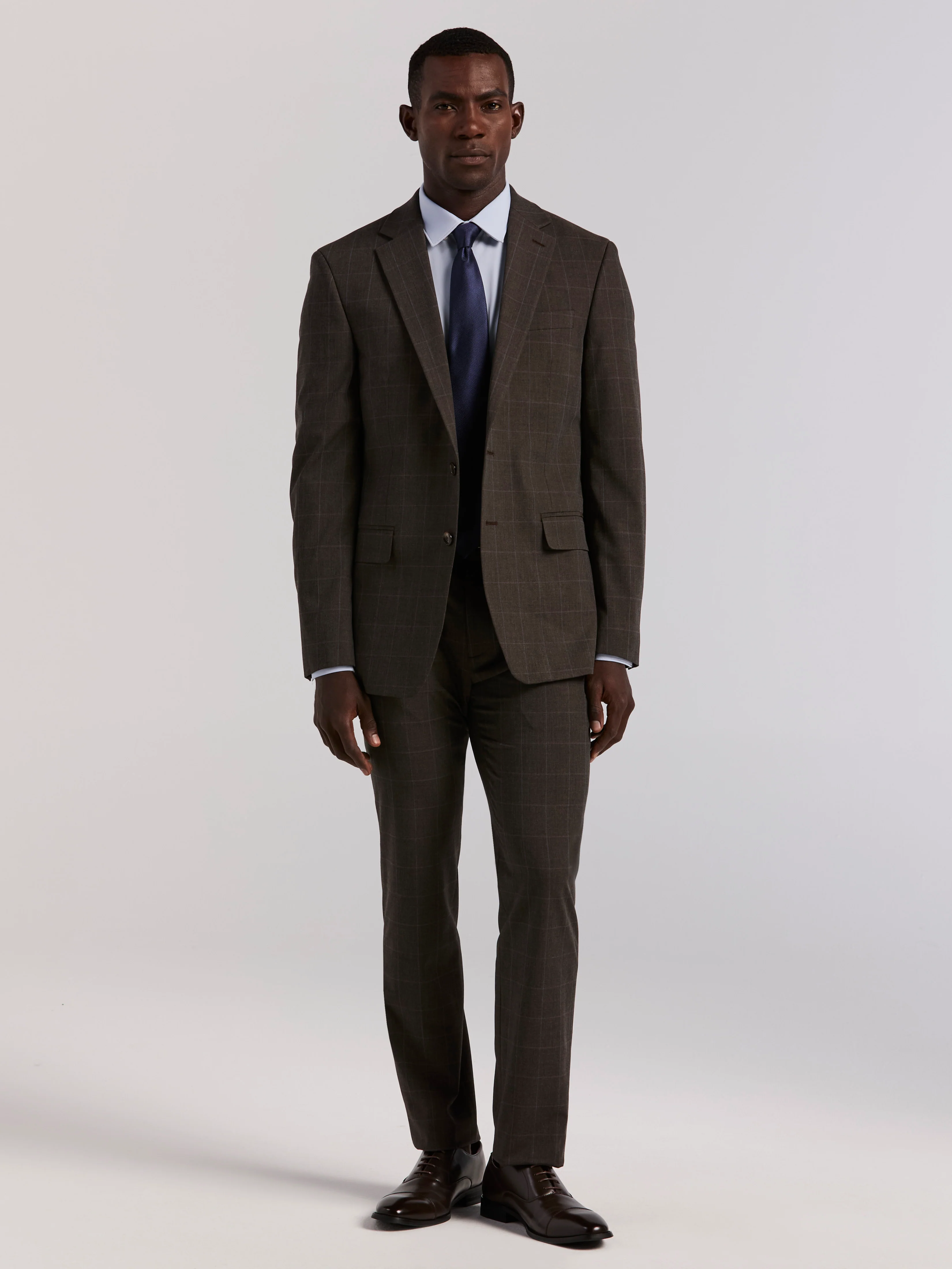 Slim Fit Windowpane Suit Jacket - Image 5