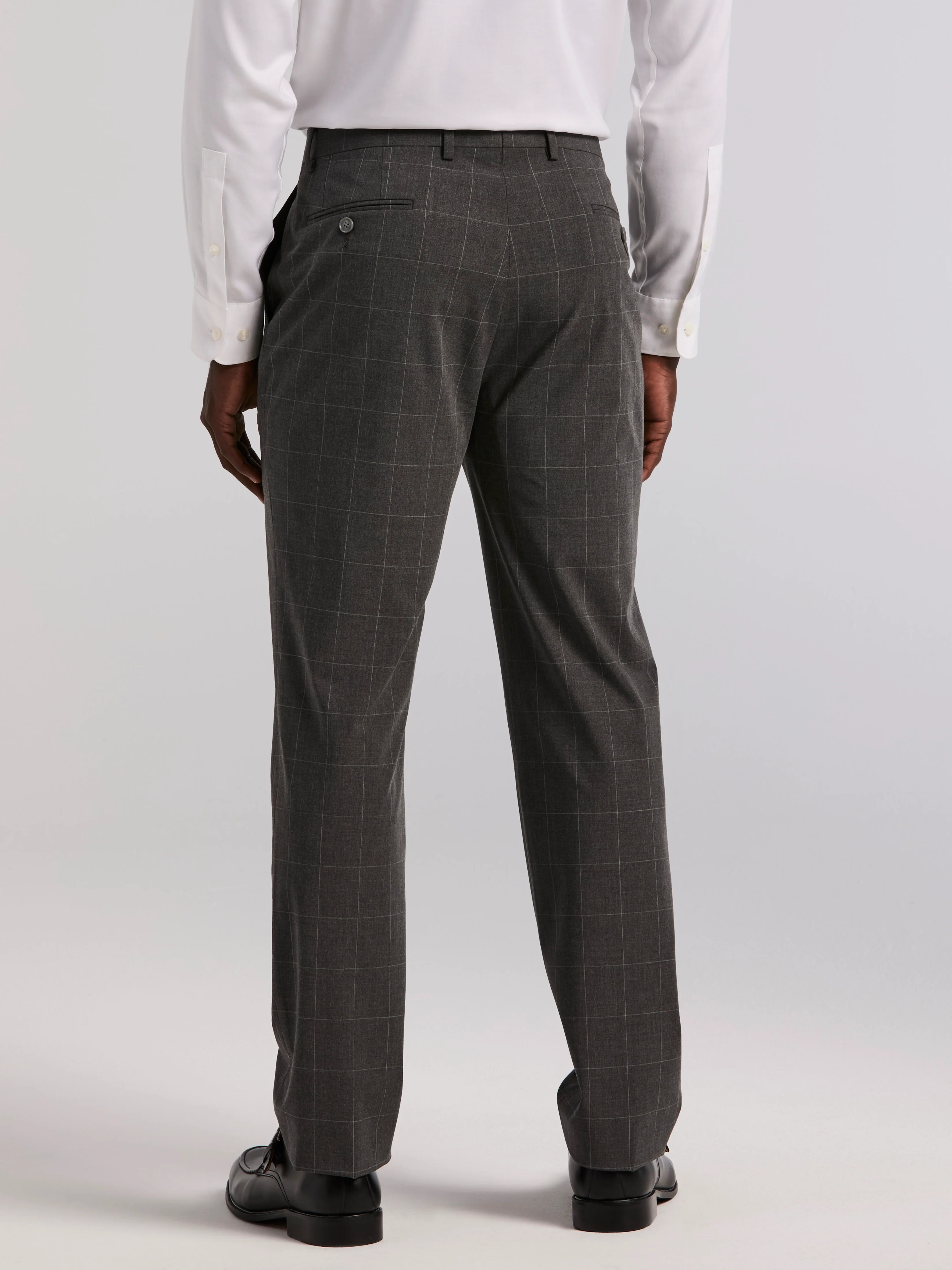 Slim Fit Windowpane Suit Pant - Image 3