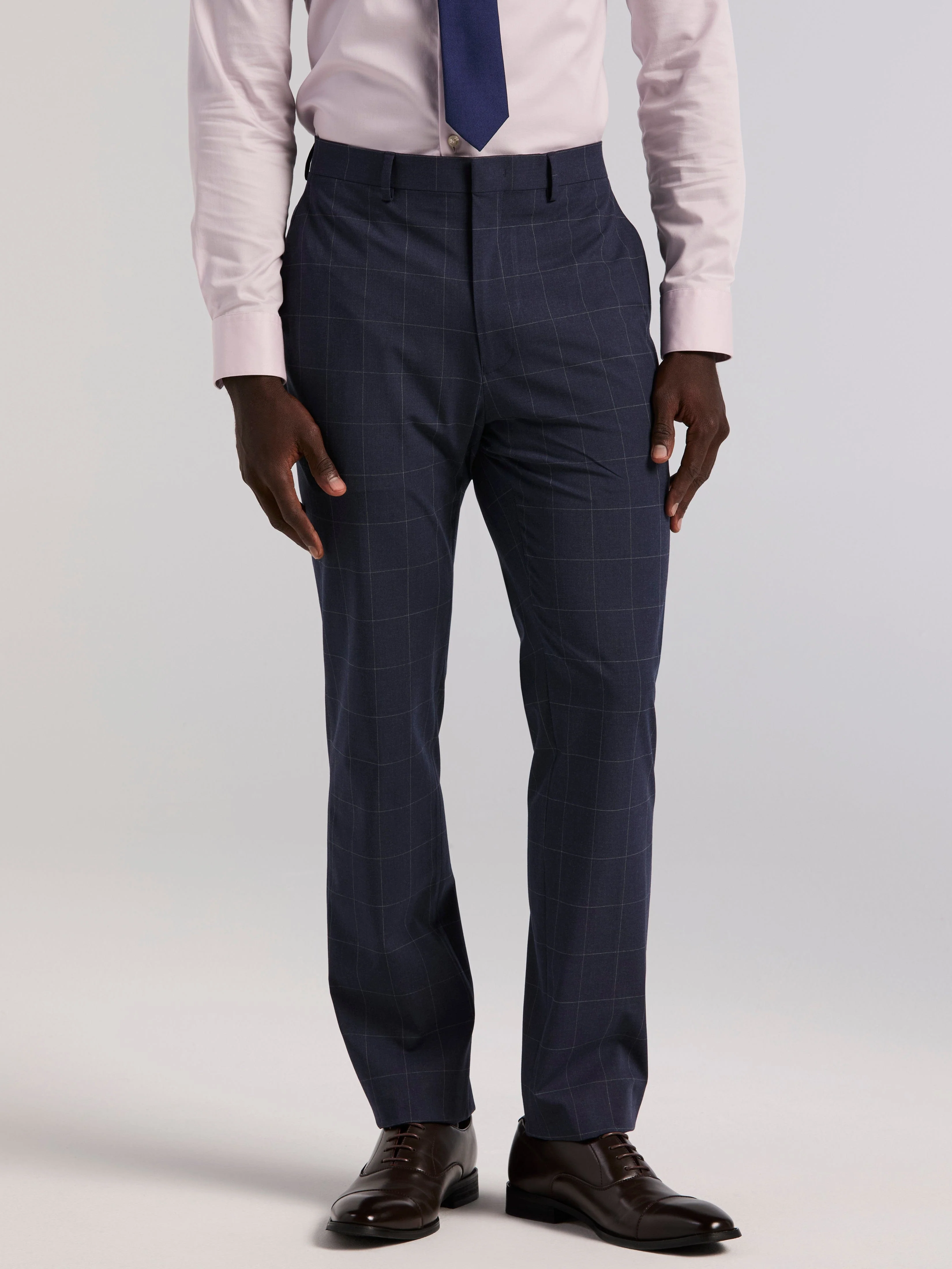 Slim Fit Windowpane Suit Pant - Image 6