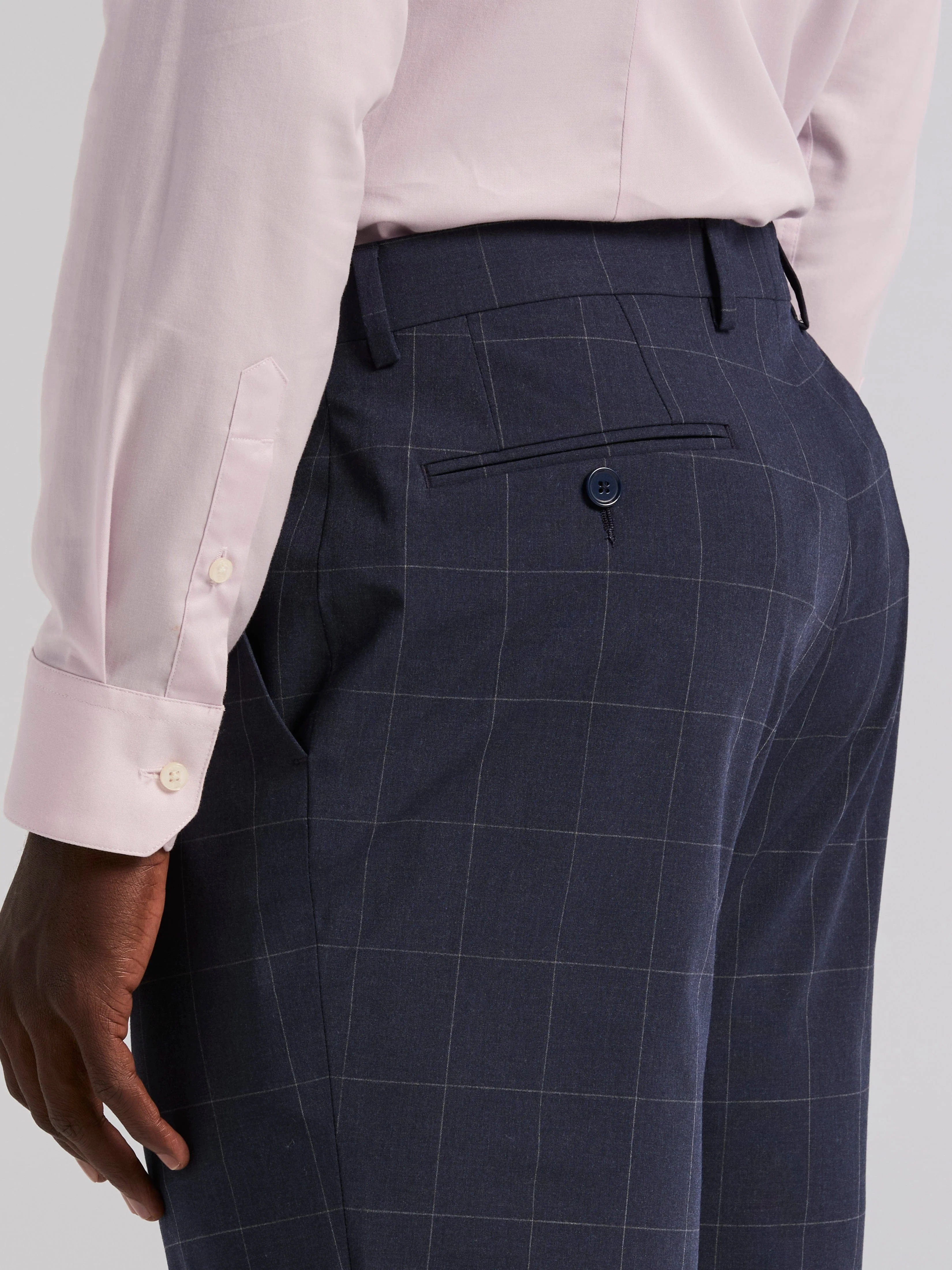 Slim Fit Windowpane Suit Pant - Image 7
