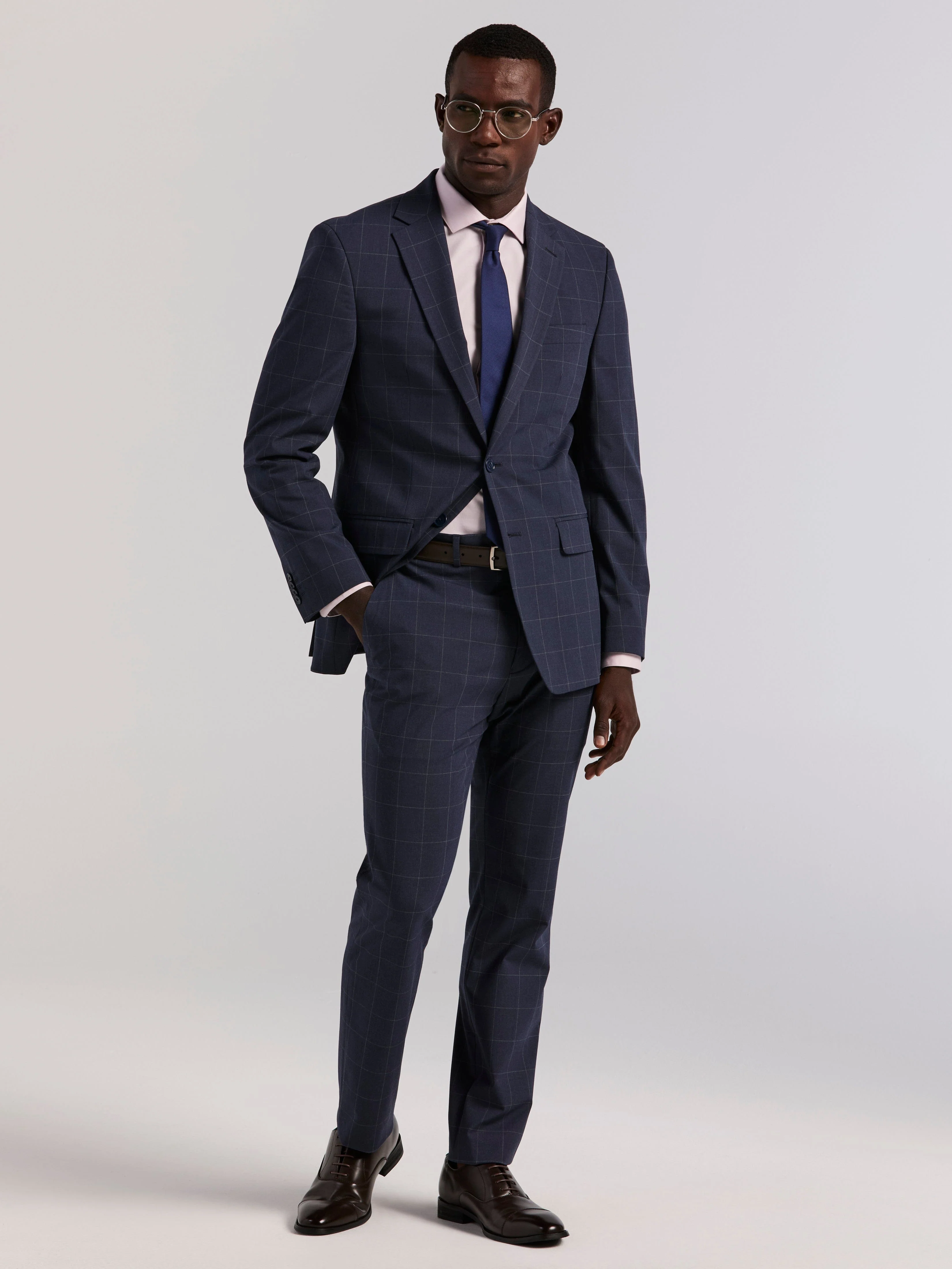 Slim Fit Windowpane Suit Pant - Image 9