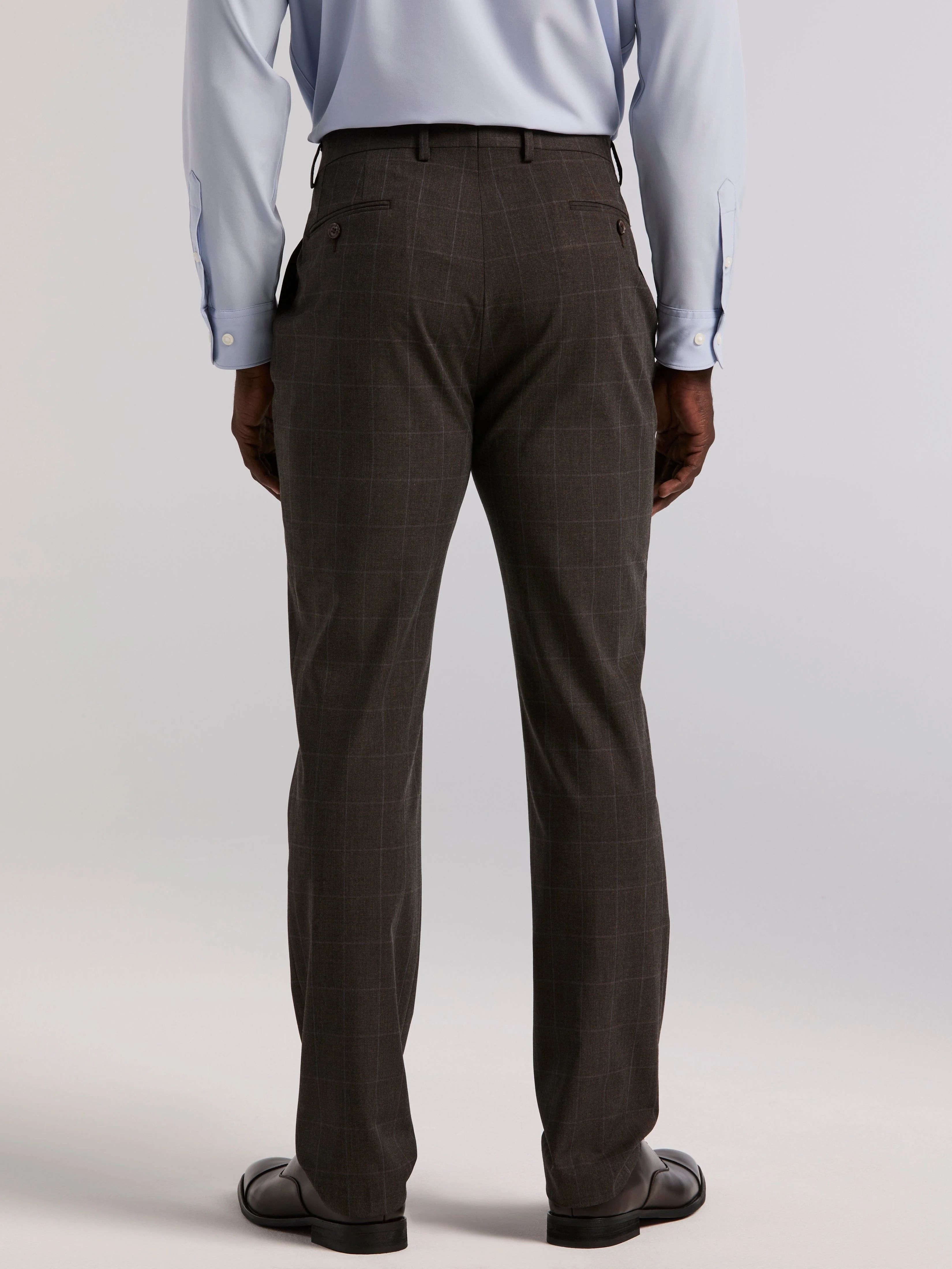 Slim Fit Windowpane Suit Pant - Image 3