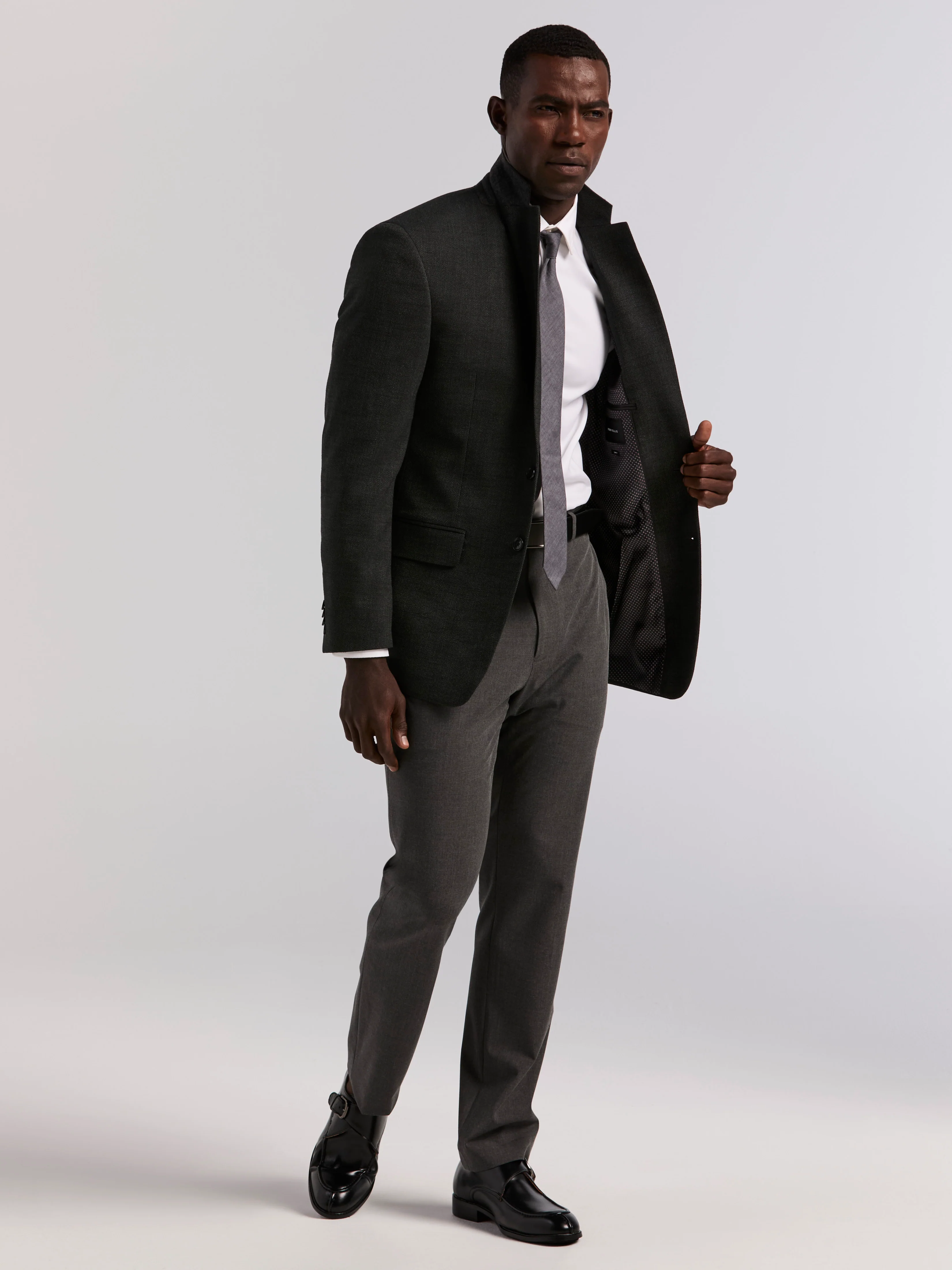 Slim Fit Olive Textured Sportcoat - Image 5