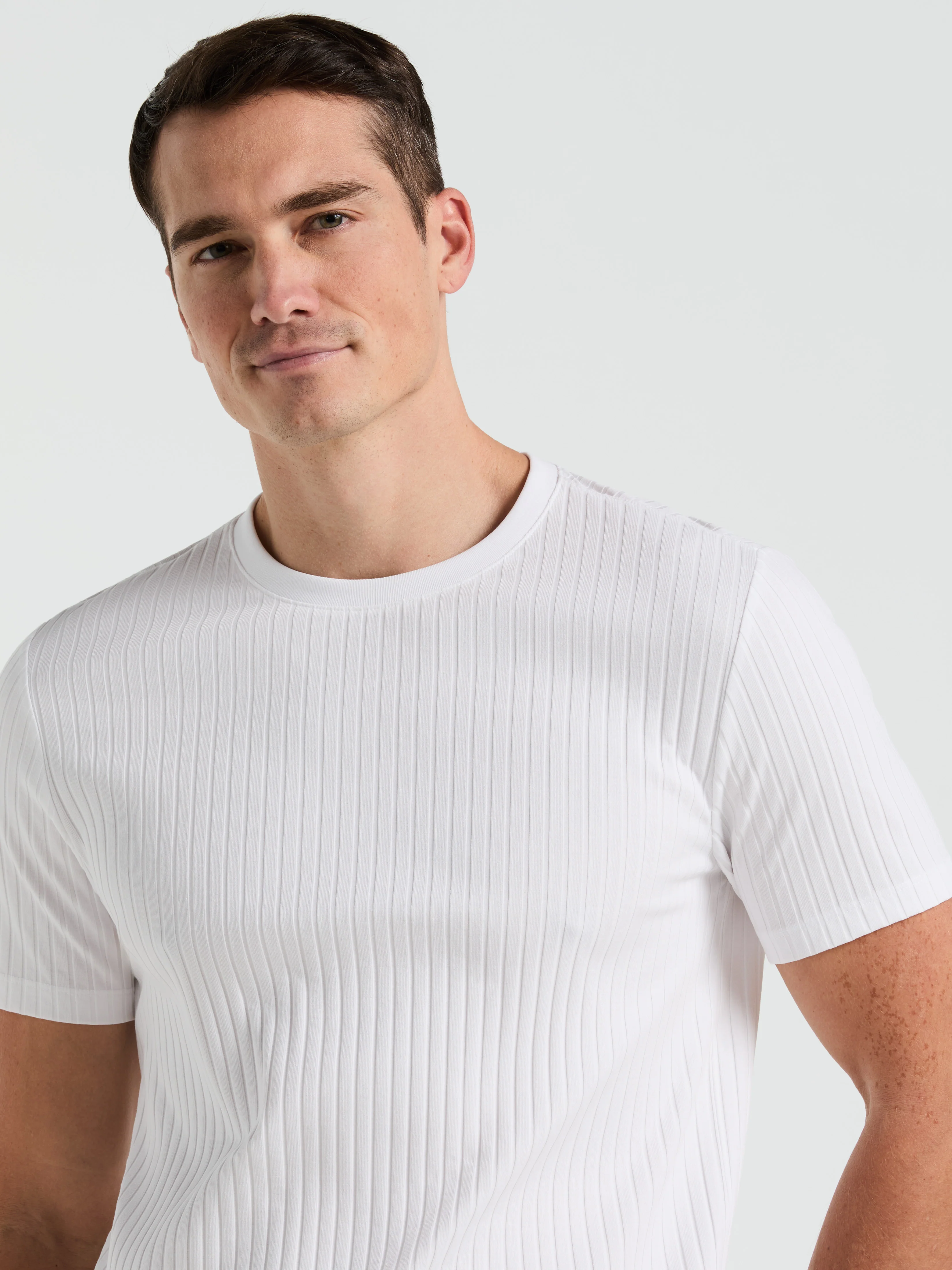 Ribbed Crew Neck Tee - Image 11