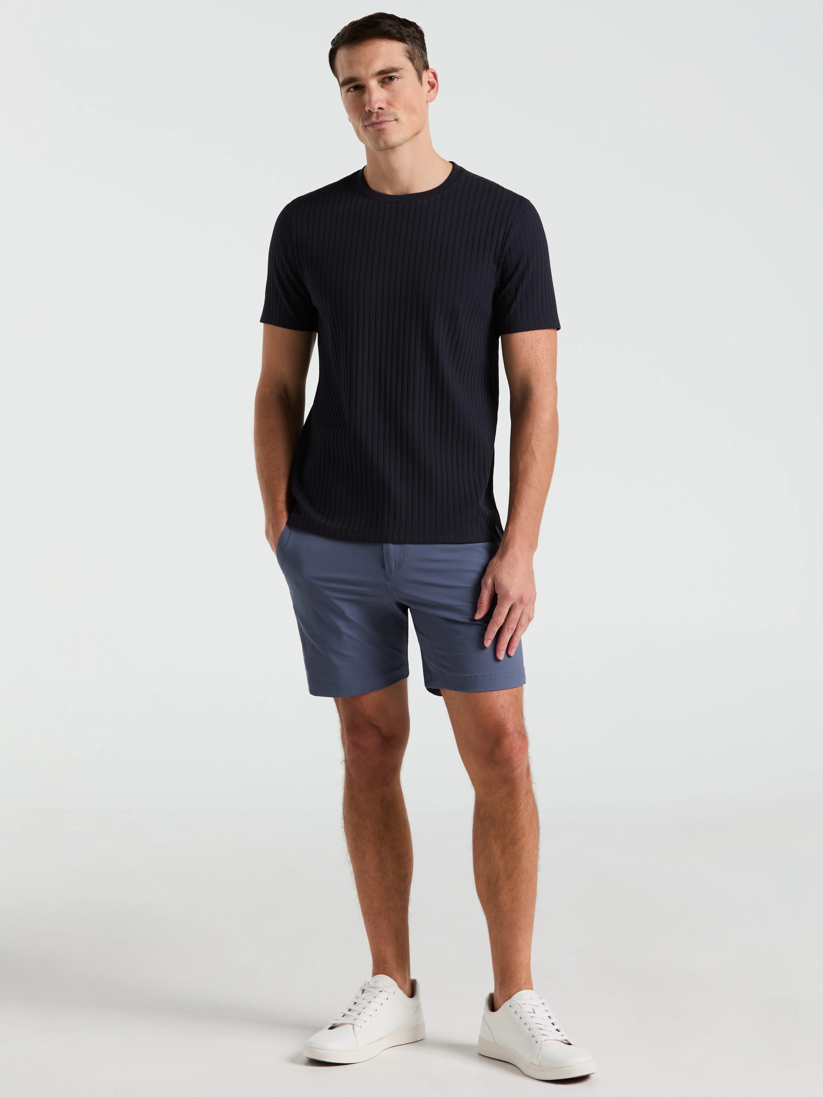 Ribbed Crew Neck Tee - Image 17