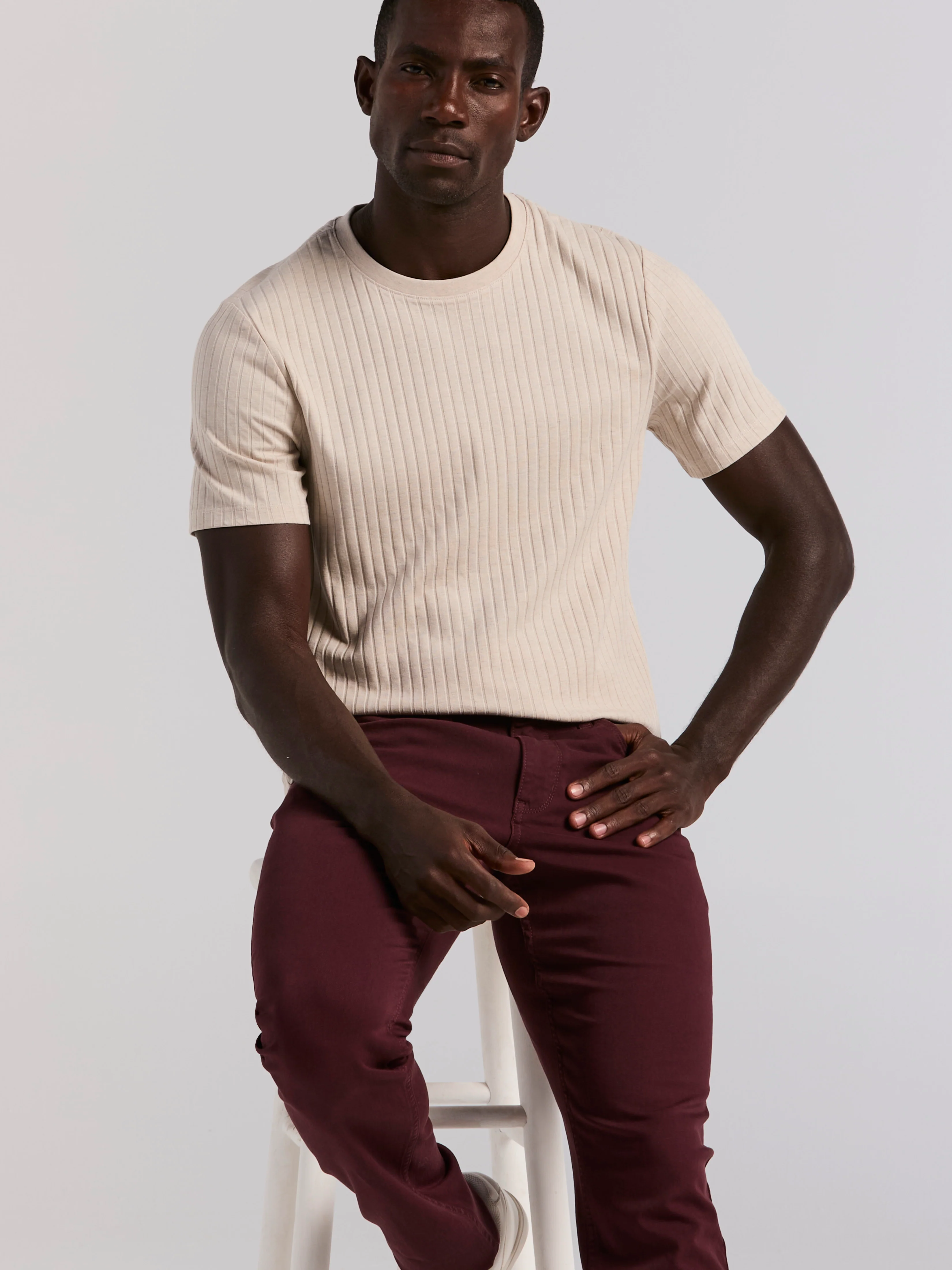 Ribbed Crew Neck Tee - Image 20