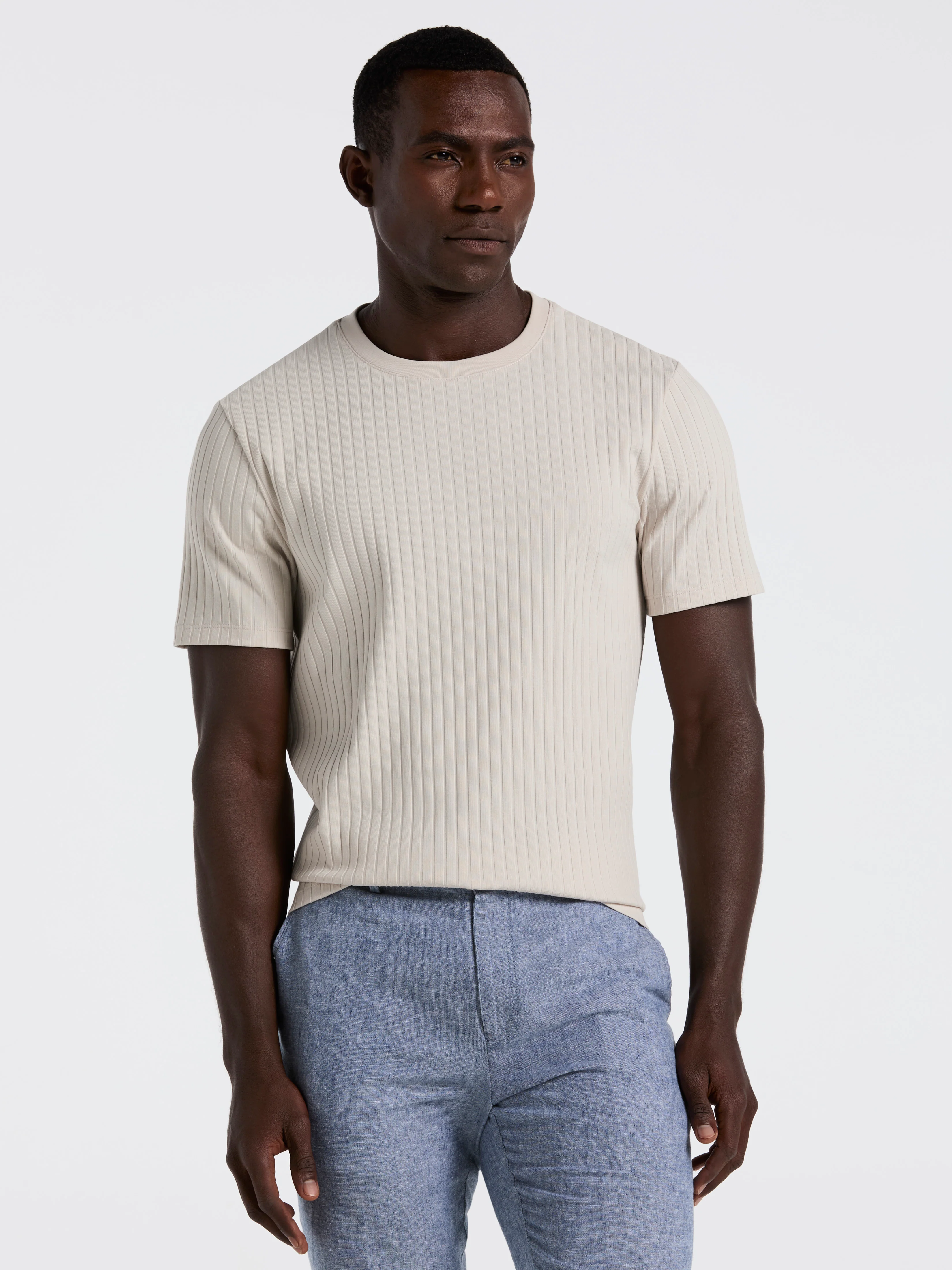 Ribbed Crew Neck Tee - Image 23