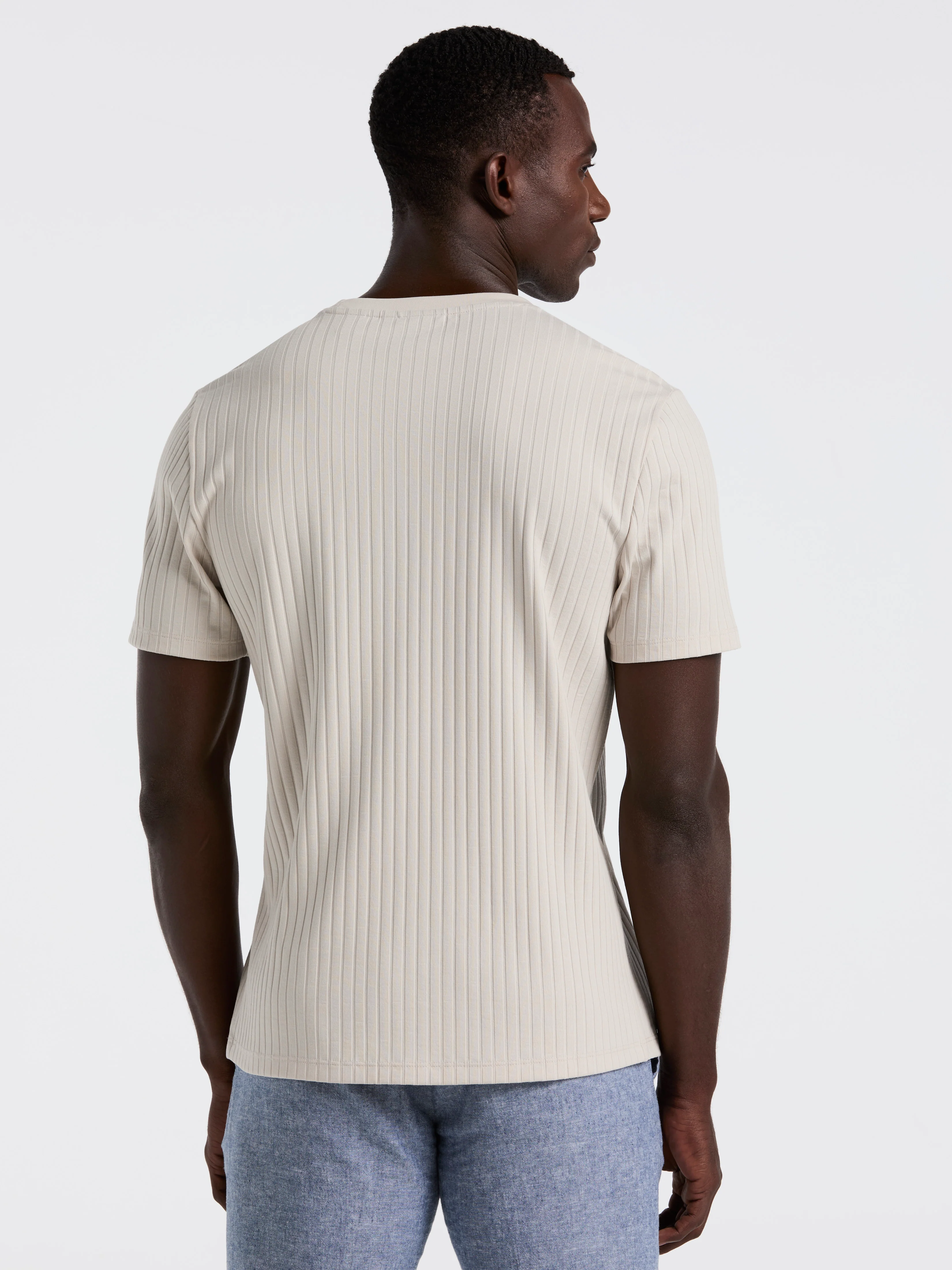 Ribbed Crew Neck Tee - Image 25