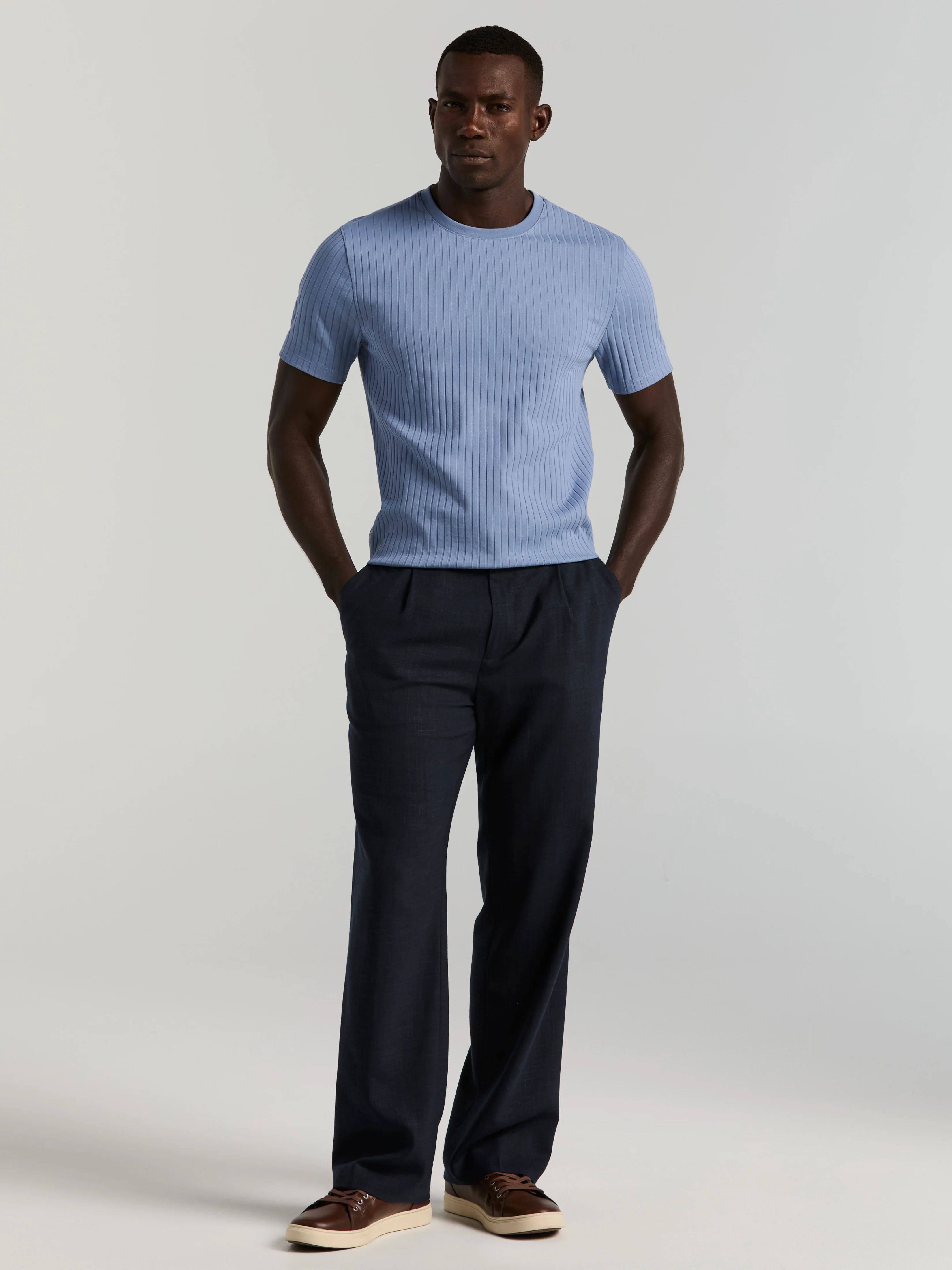 Ribbed Crew Neck Tee - Image 31