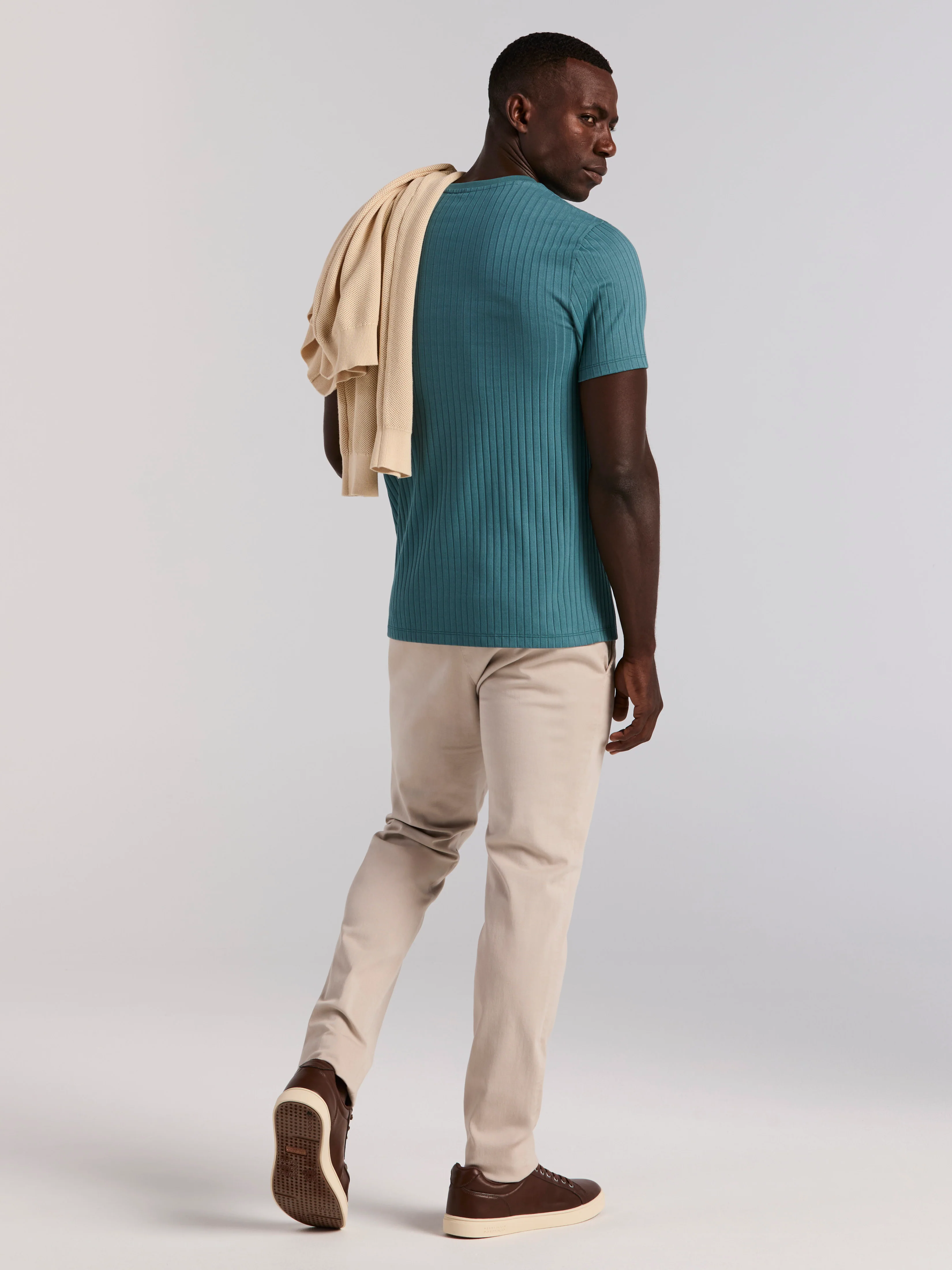 Ribbed Crew Neck Tee - Image 35