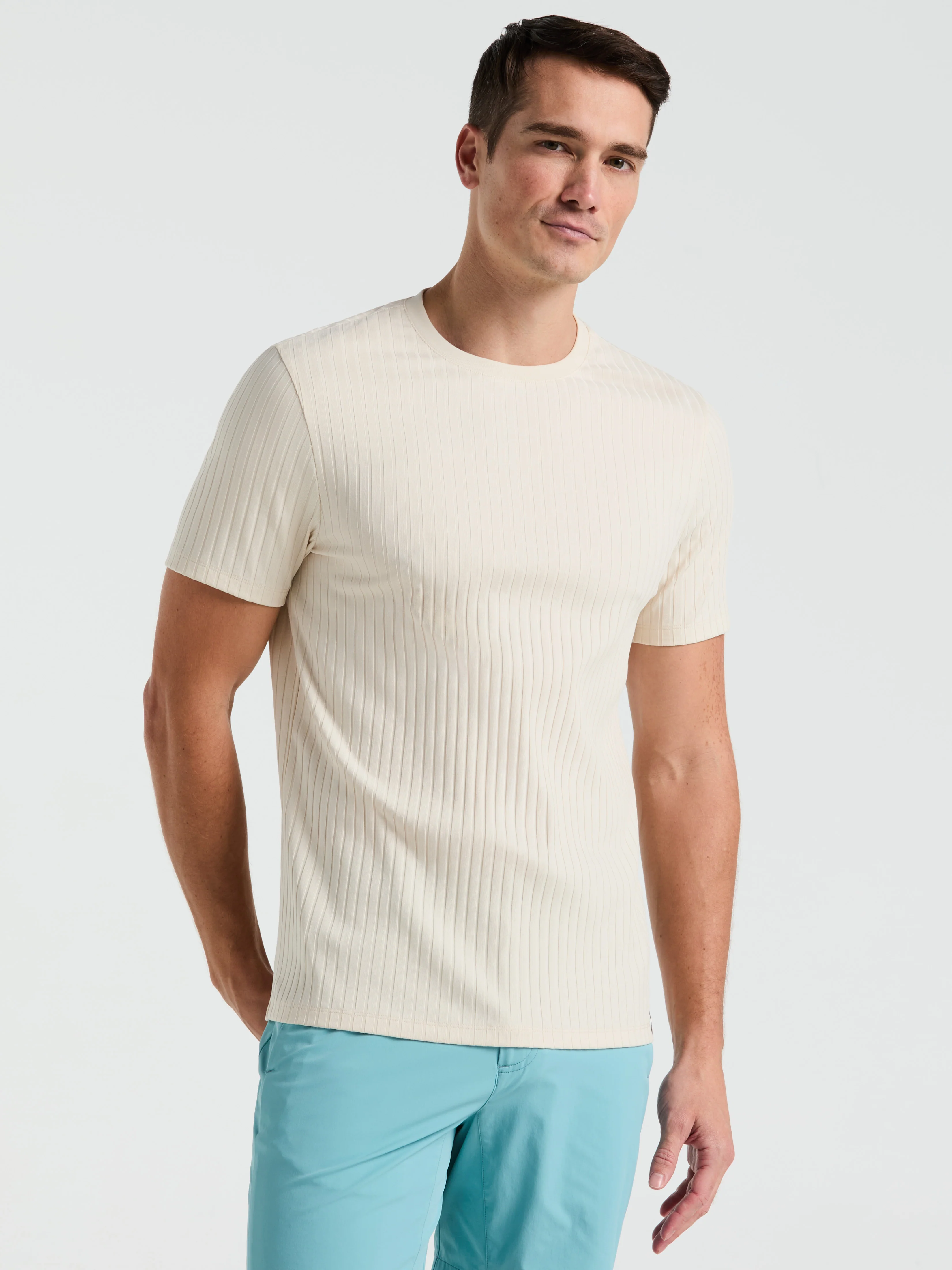 Ribbed Crew Neck Tee - Image 41