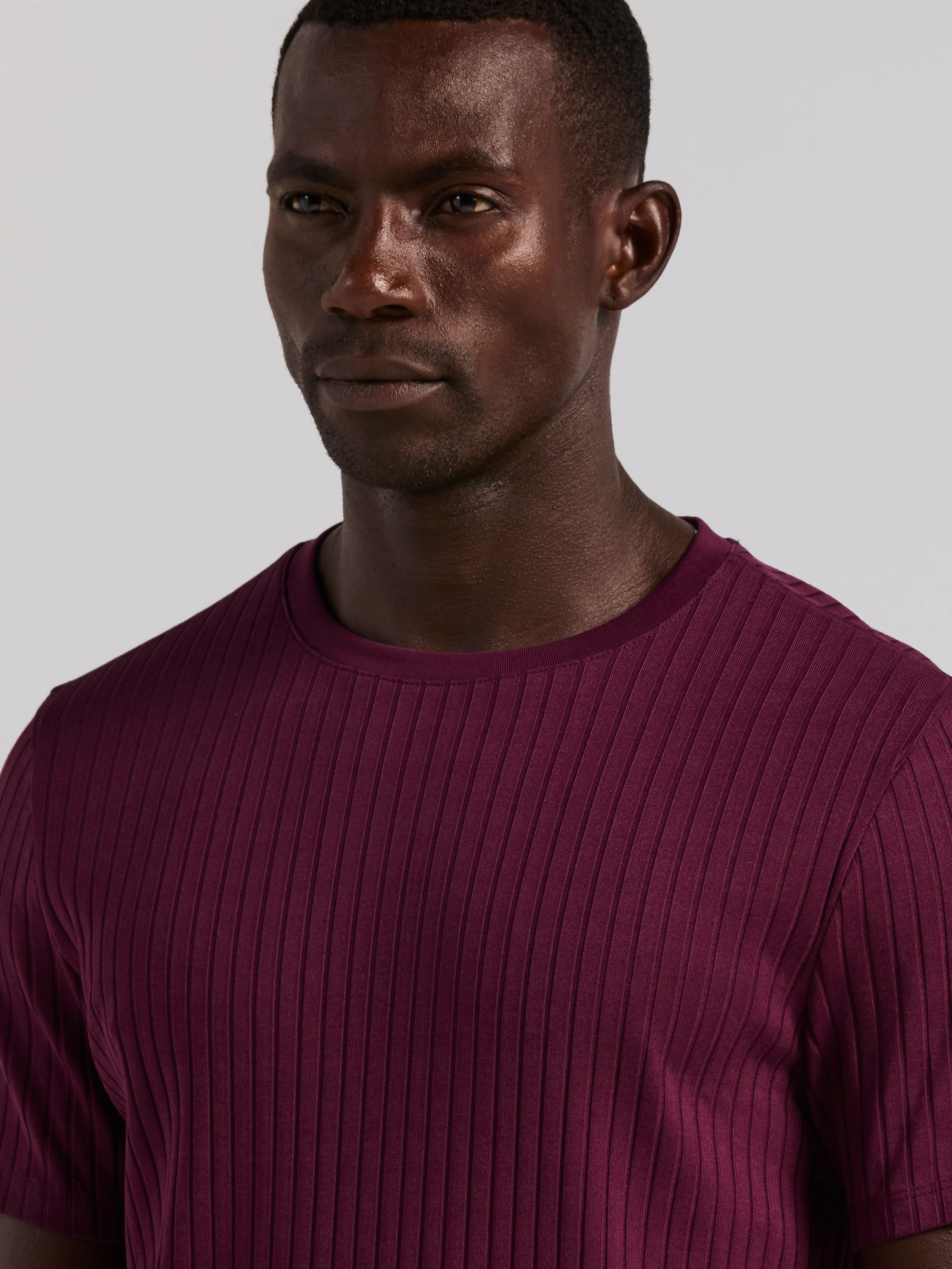 Ribbed Crew Neck Tee - Image 54