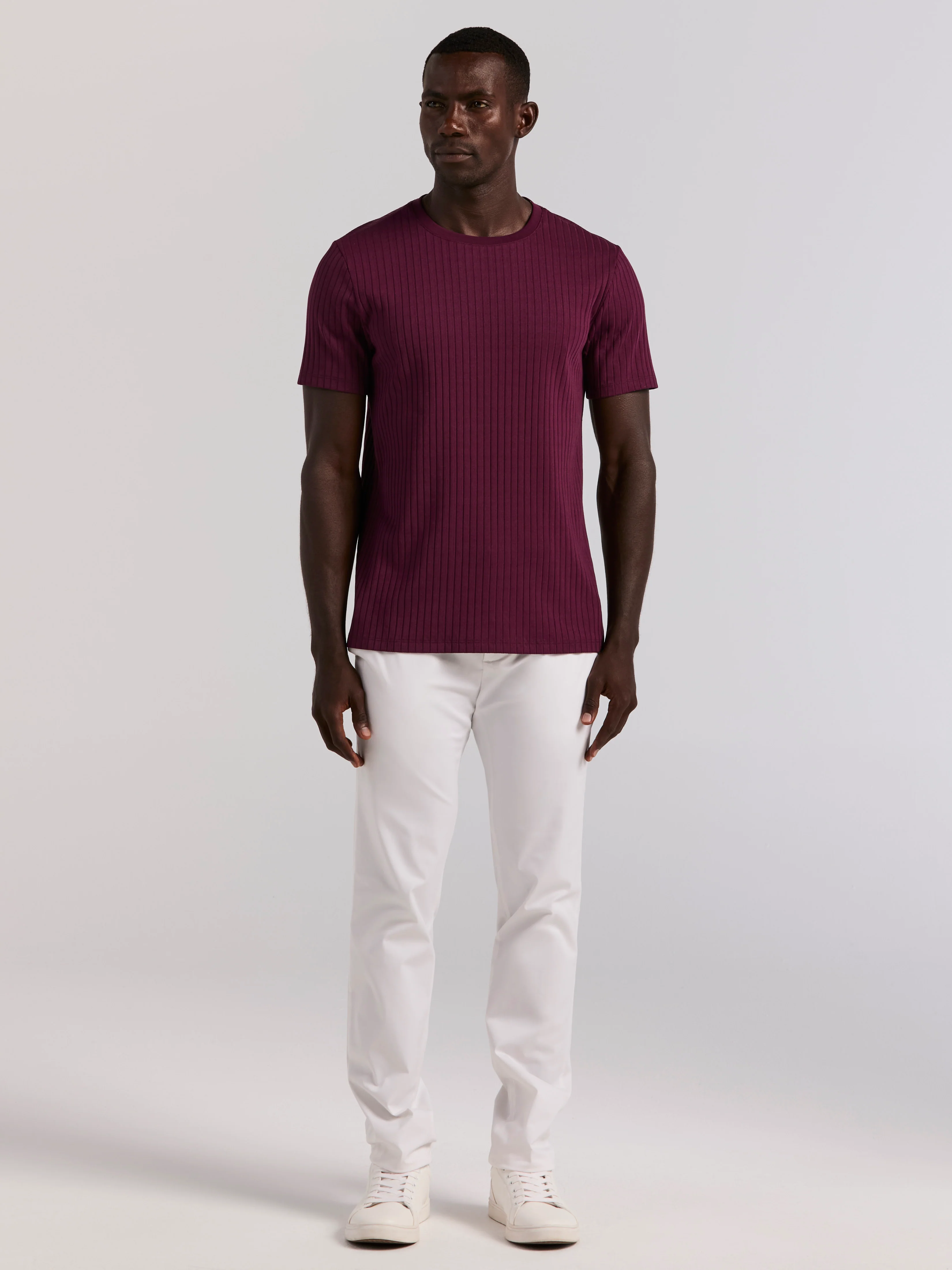 Ribbed Crew Neck Tee - Image 57