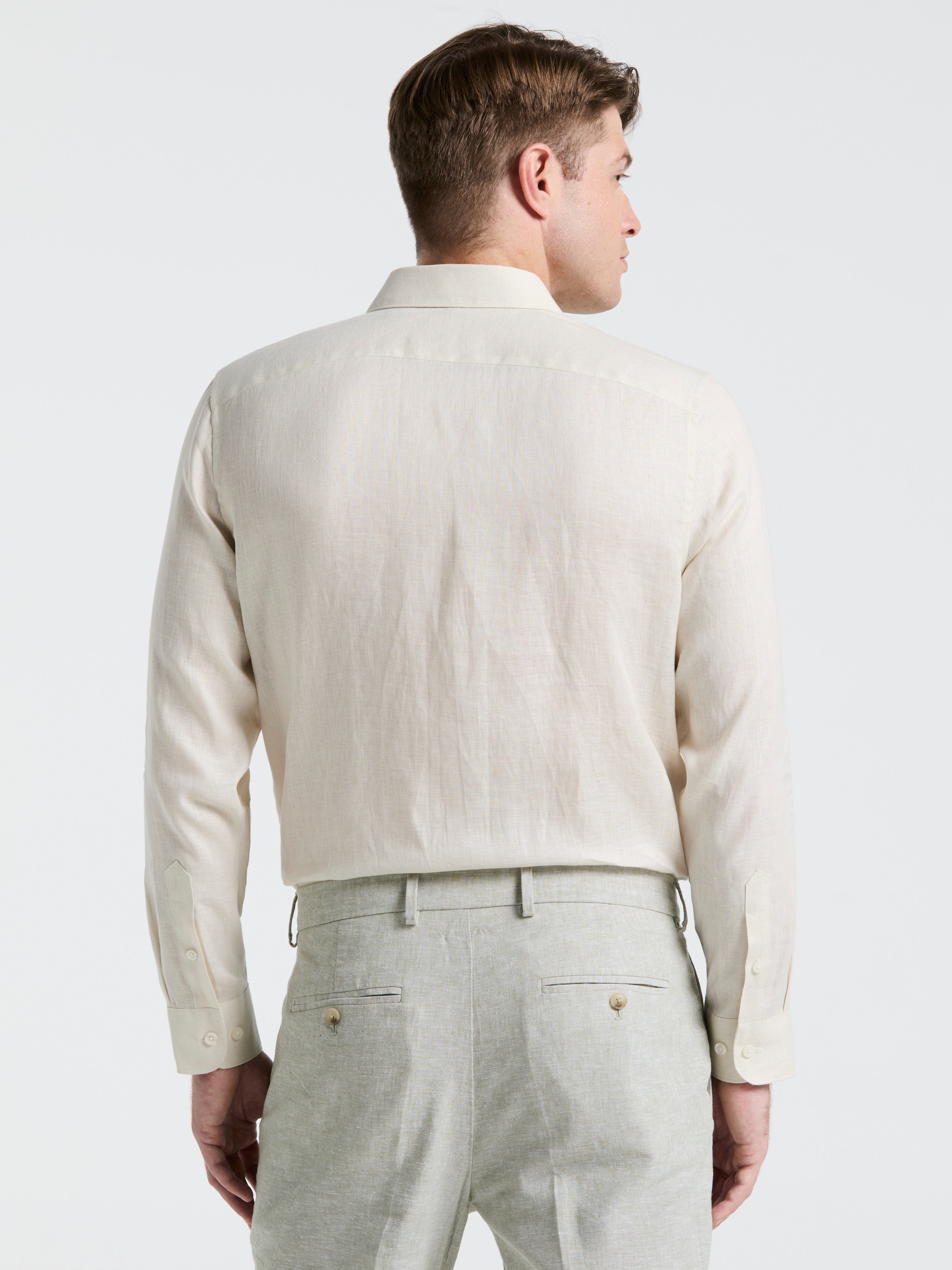 Solid Linen Shirt - Image 10
