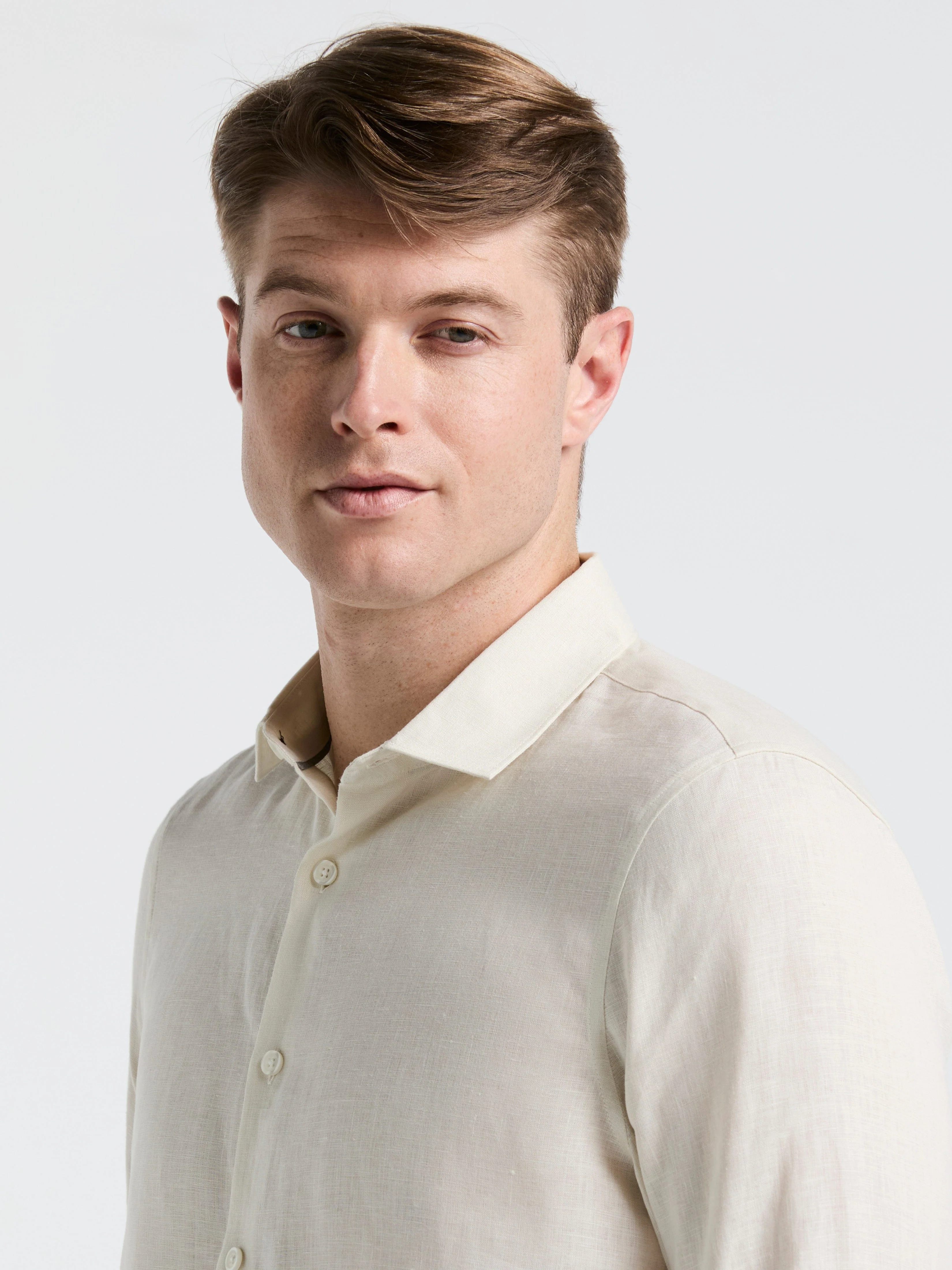 Solid Linen Shirt - Image 11