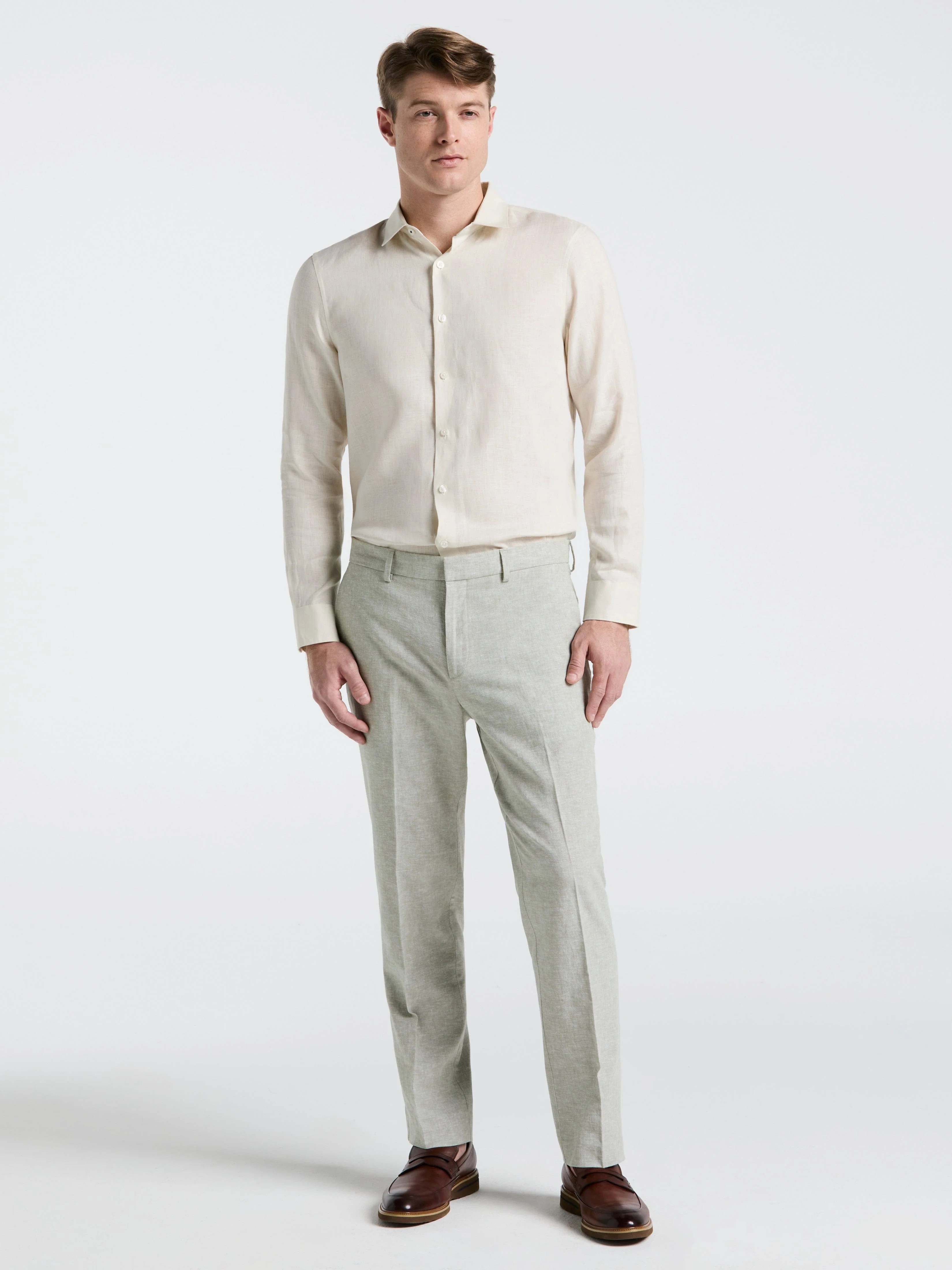 Solid Linen Shirt - Image 12