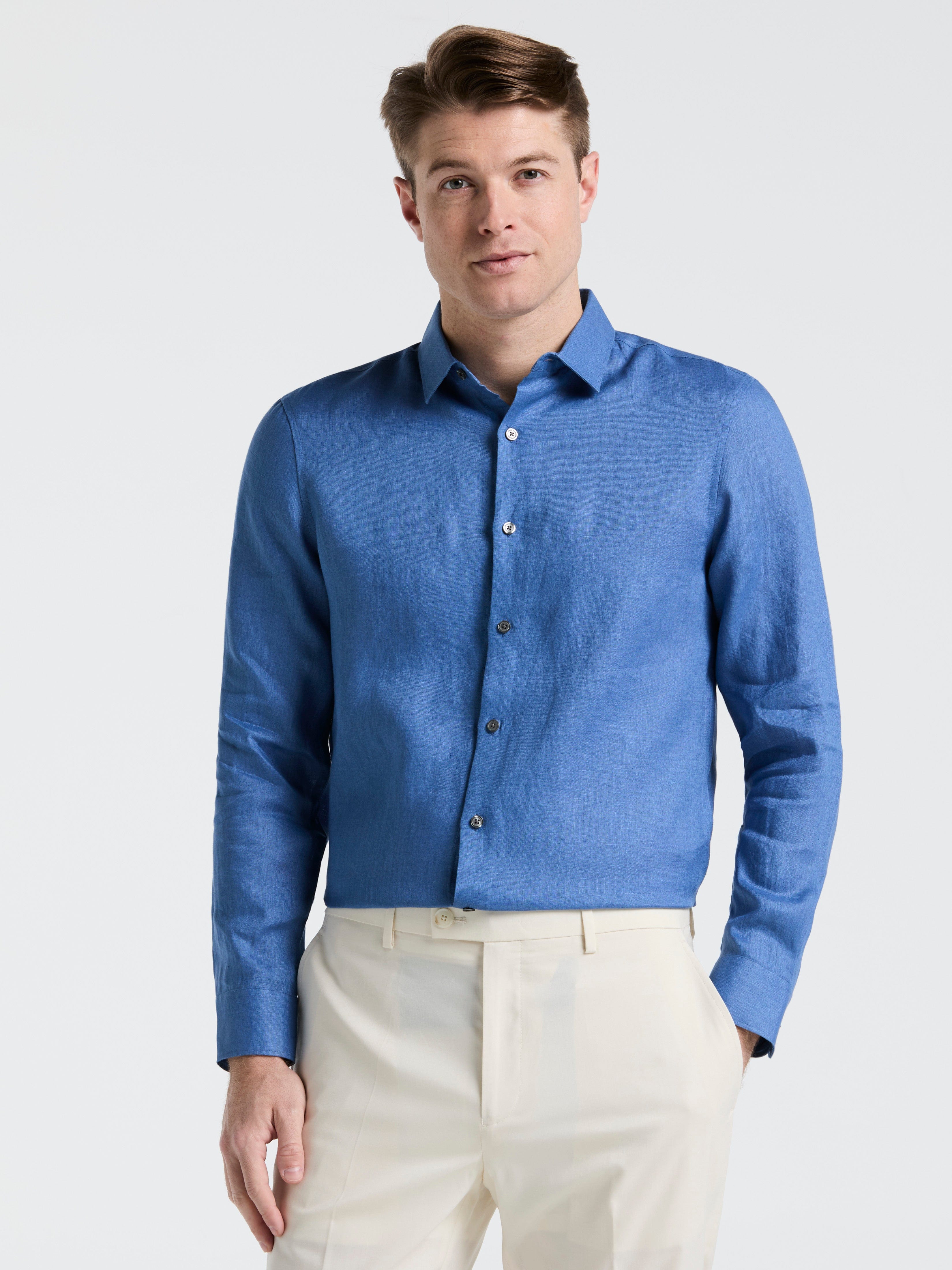 Solid Linen Shirt - Image 17