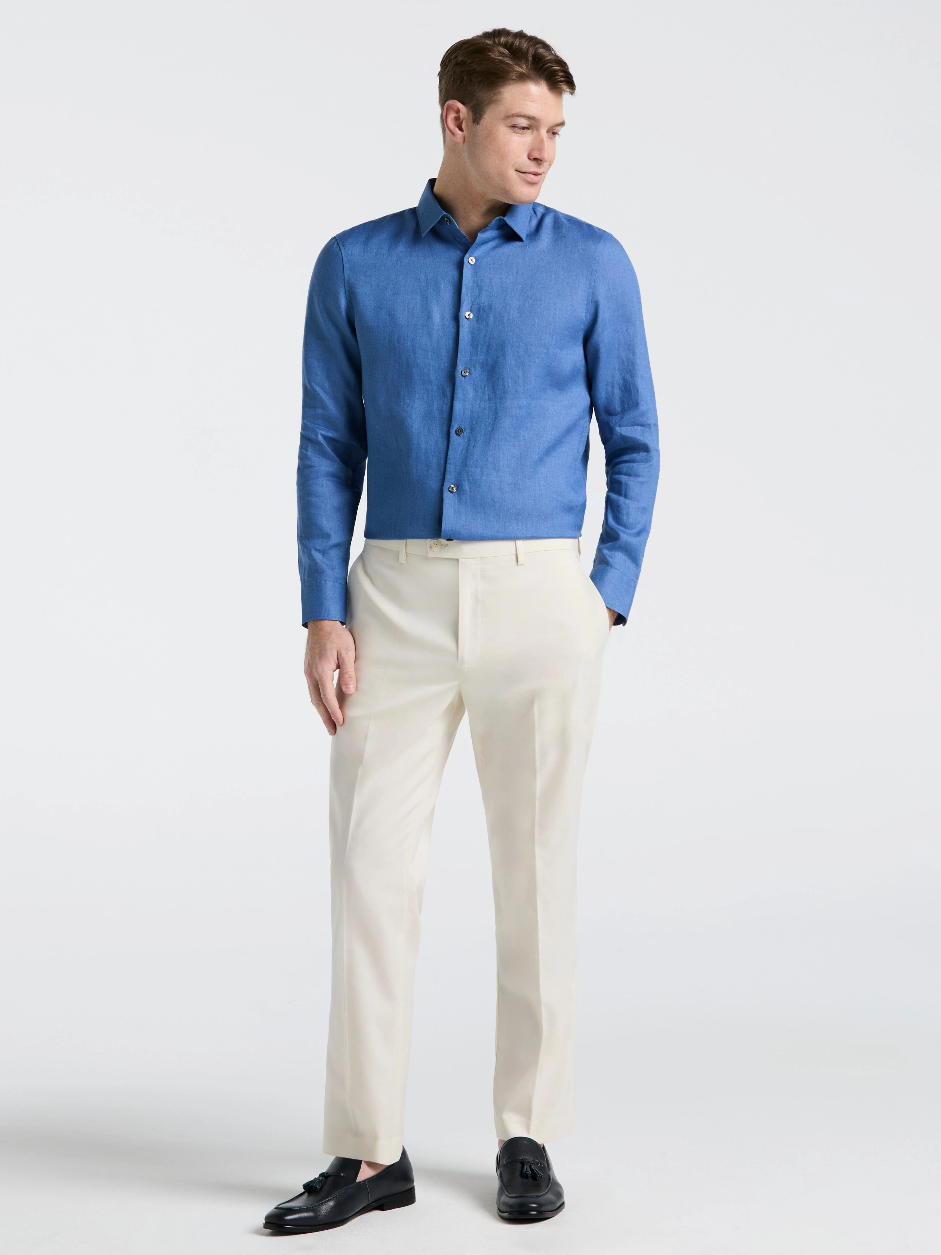 Solid Linen Shirt - Image 20
