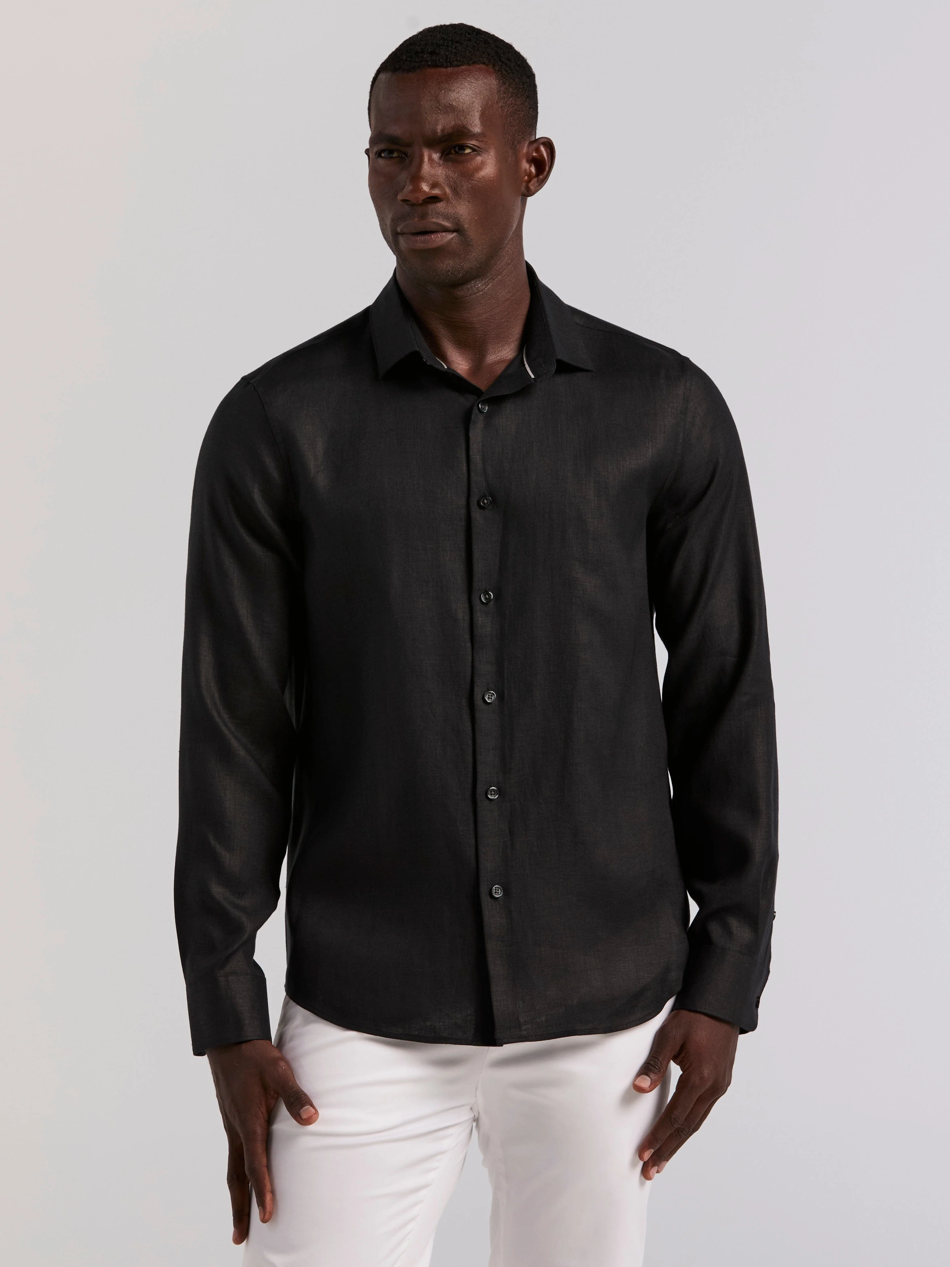 Solid Linen Shirt - Image 5