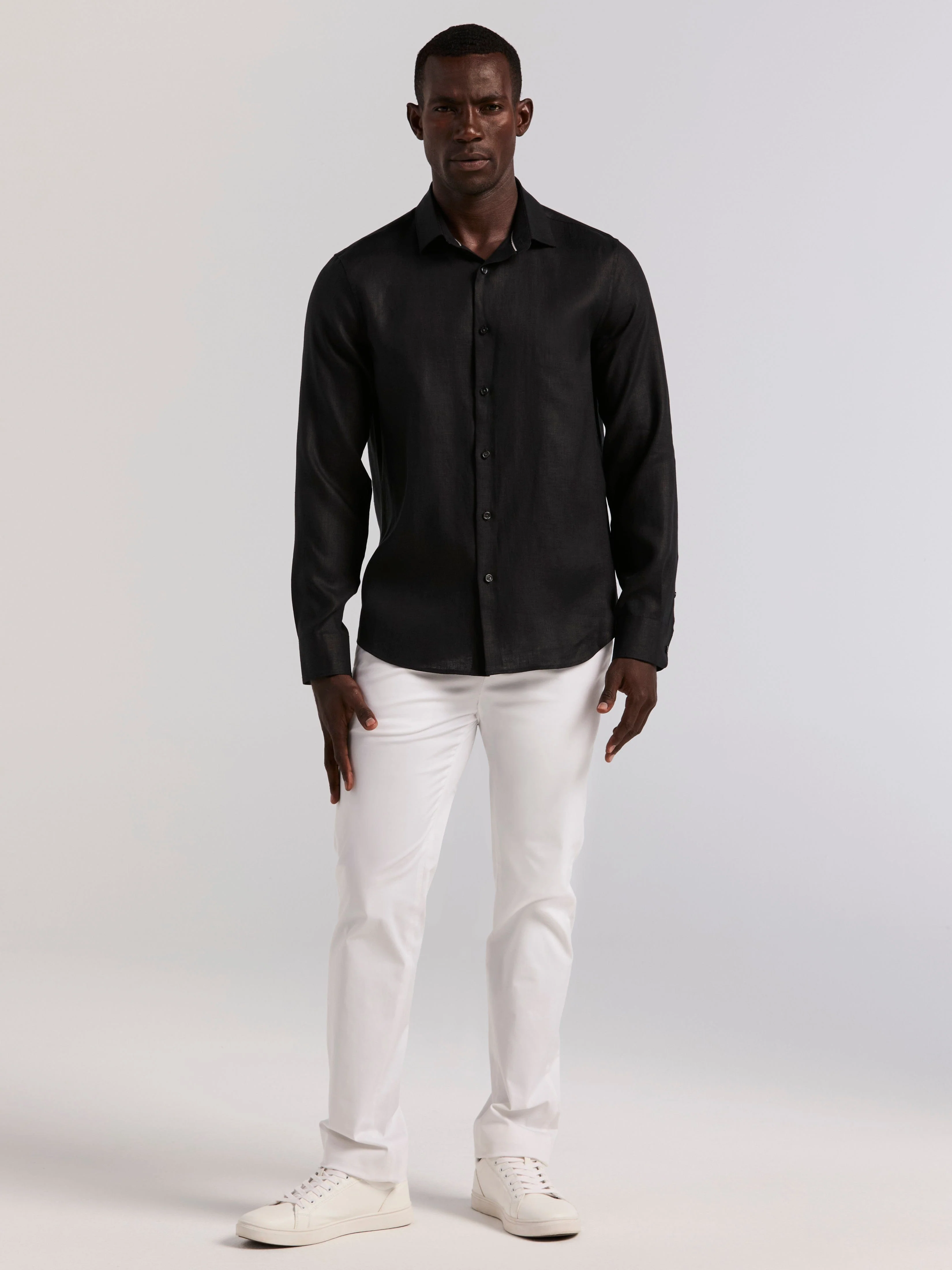 Solid Linen Shirt - Image 8