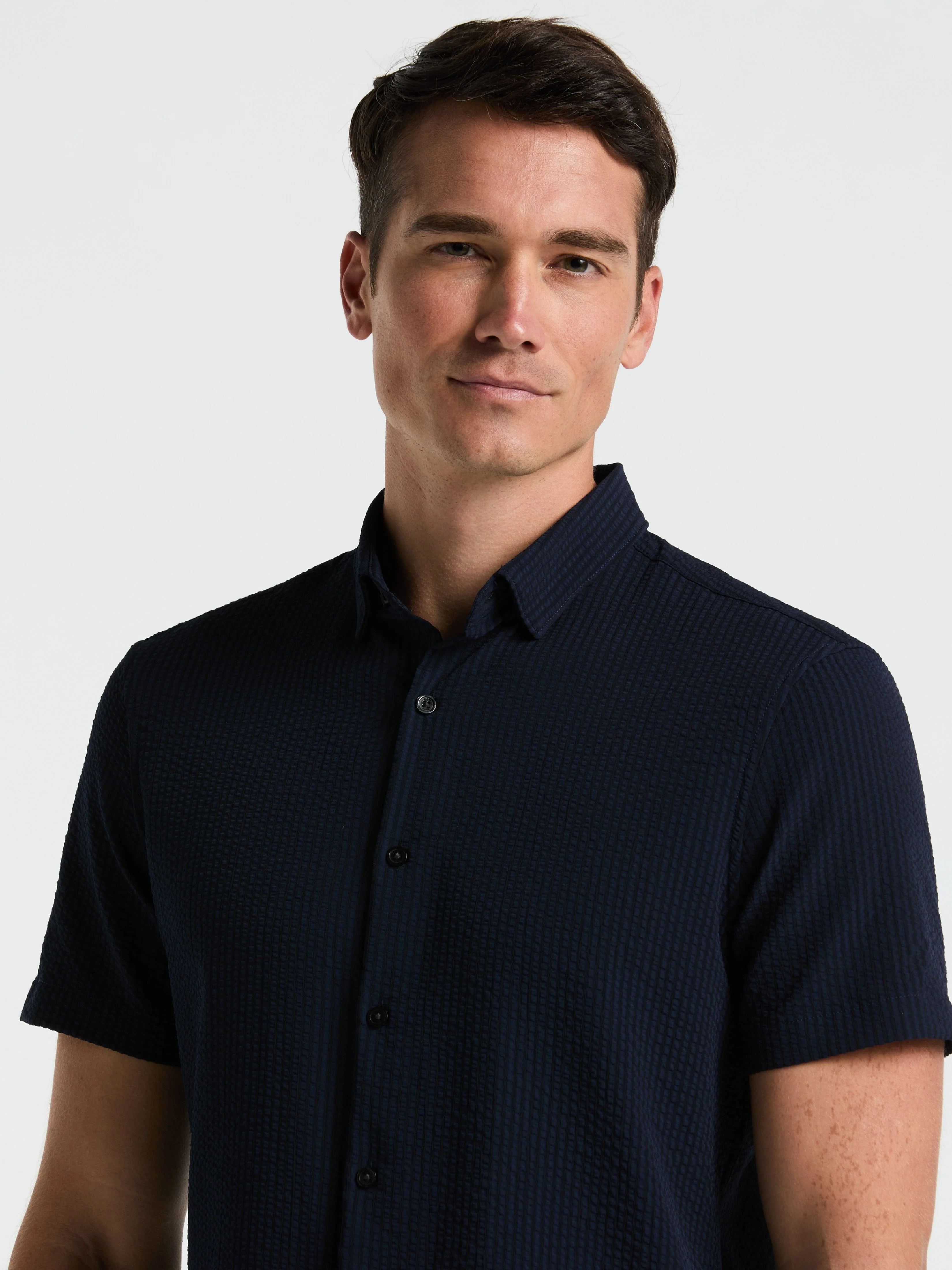 Stretch Seersucker Slim Fit Shirt - Image 12