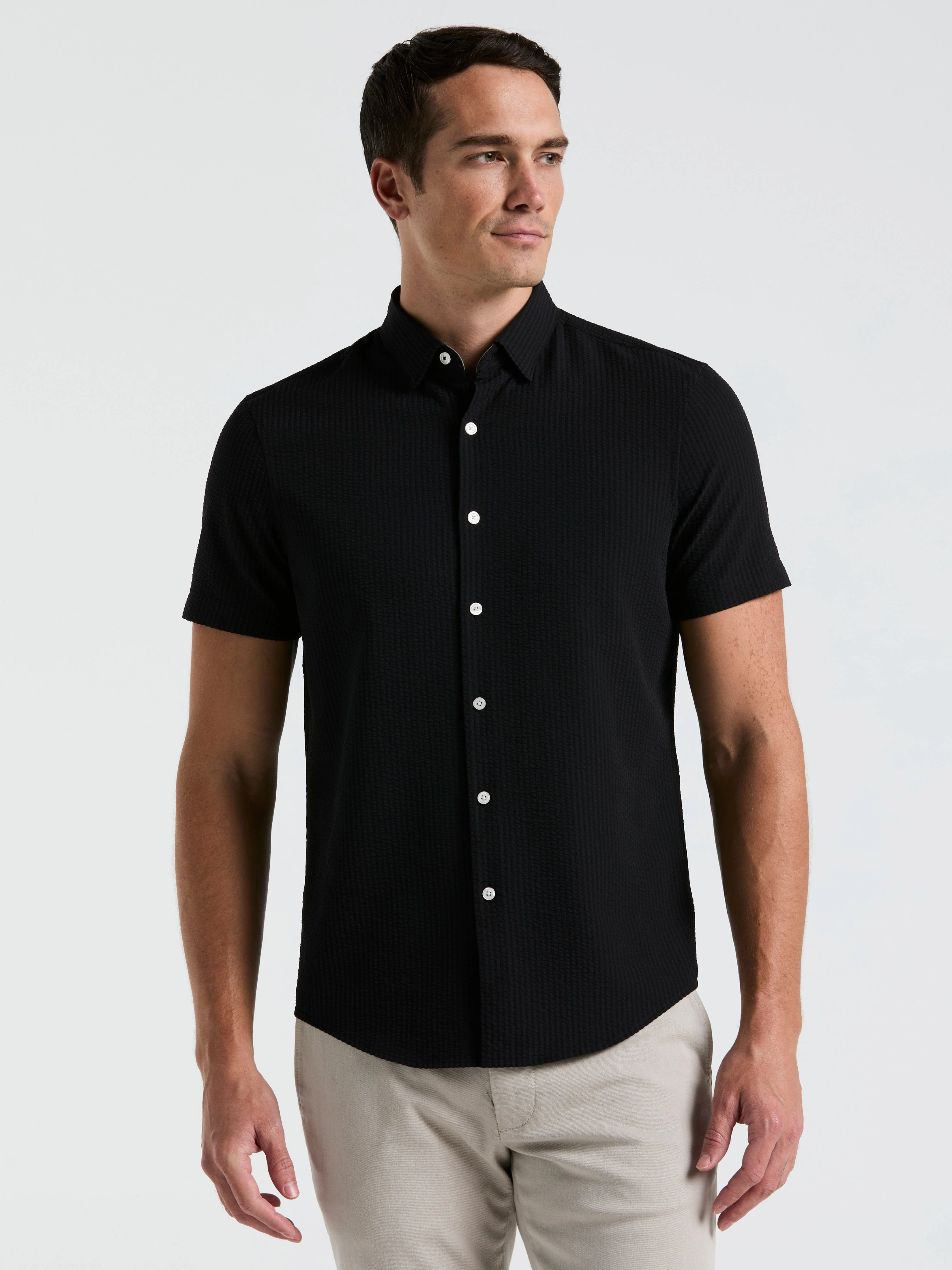 Stretch Seersucker Slim Fit Shirt - Image 14
